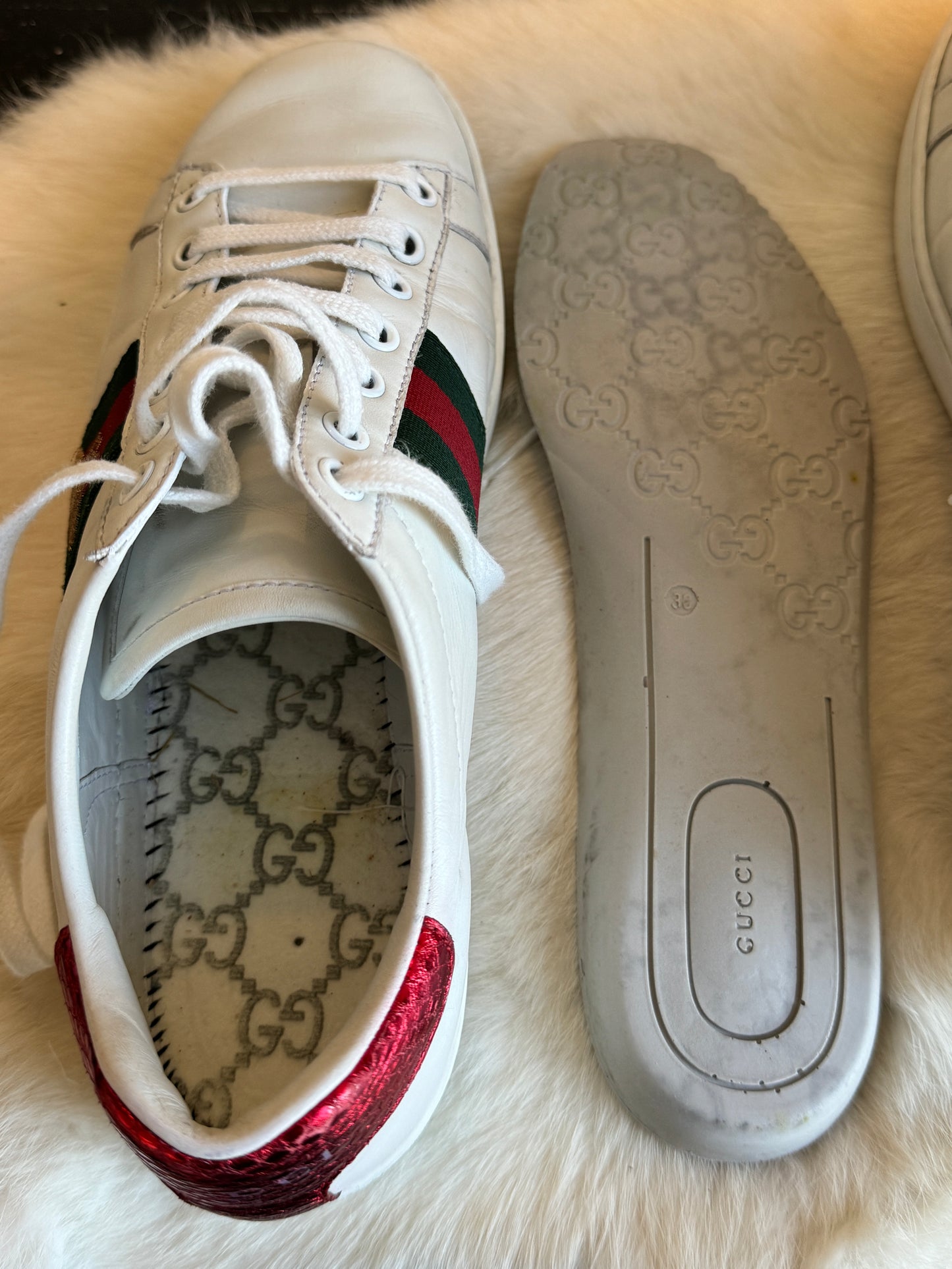 Gucci Ace Bees Sneakers Size 38EU