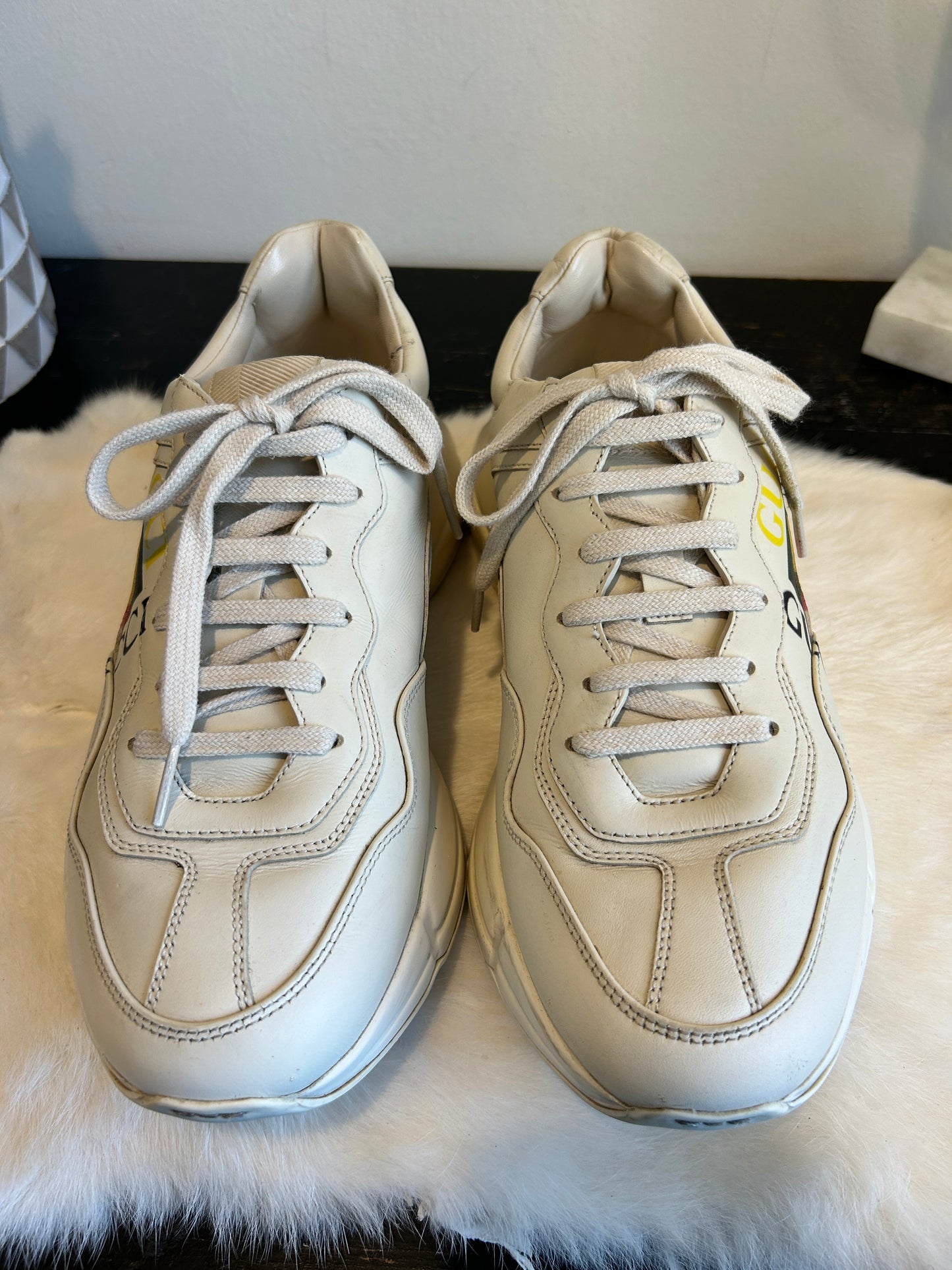 GUCCI Rhyton Ivory Sneakers Mens 7EU (Womens 40EU)