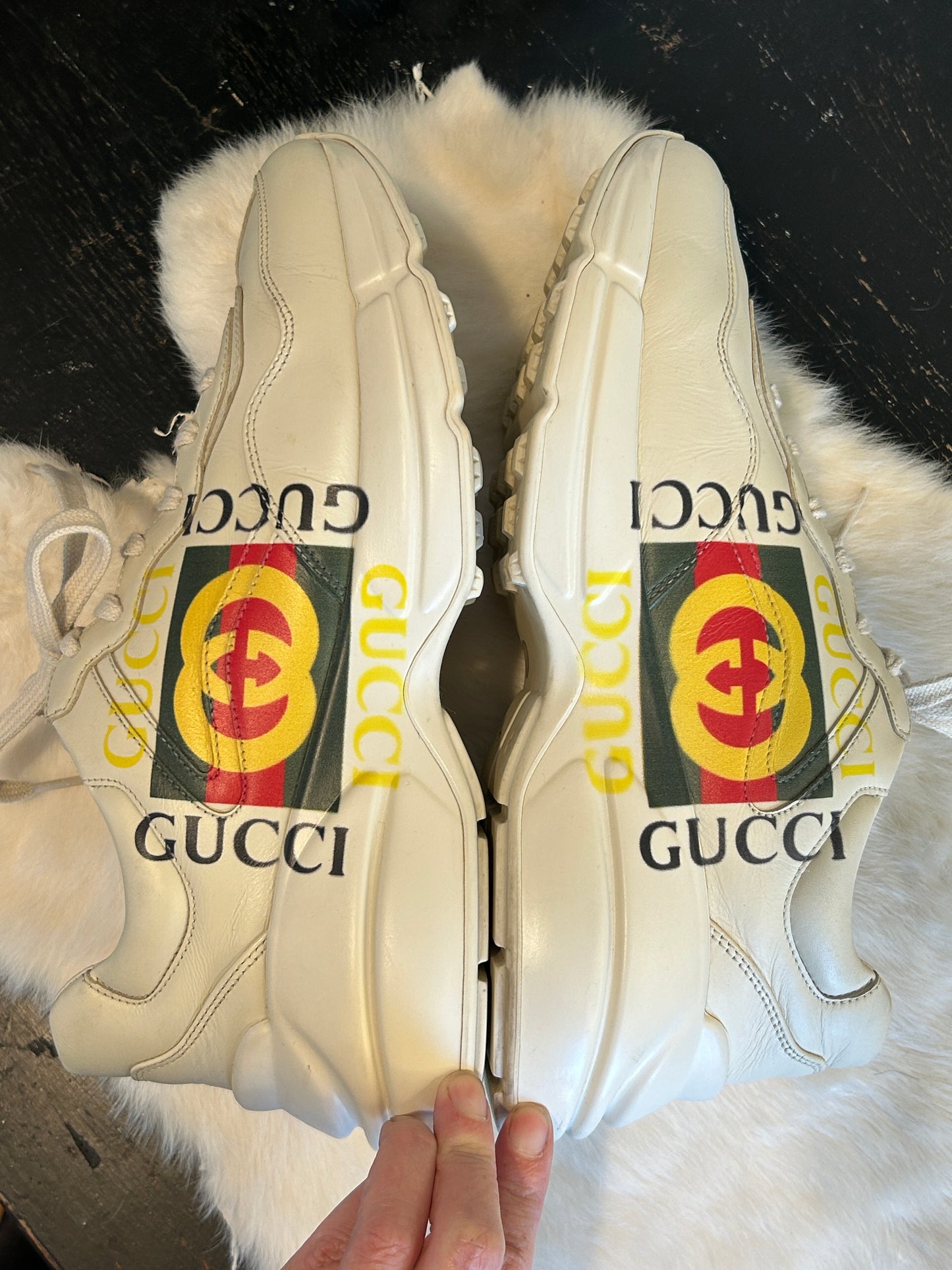 GUCCI Rhyton Ivory Sneakers Mens 7EU (Womens 40EU)