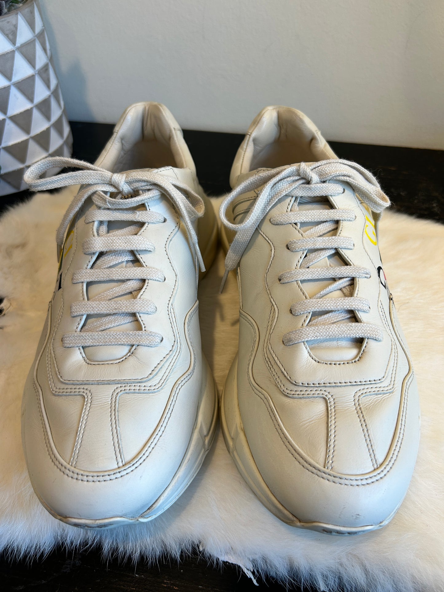 GUCCI Rhyton Ivory Sneakers Mens 8EU (women's 41)