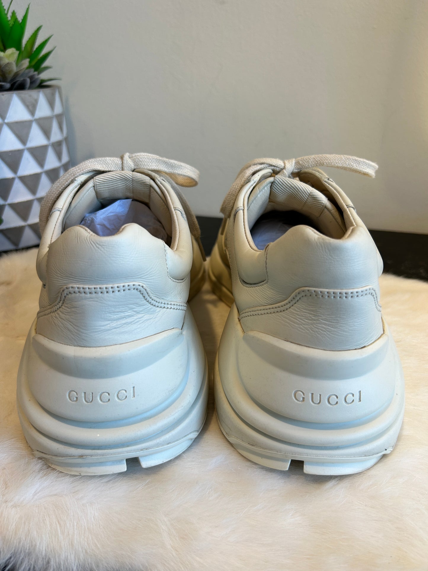 GUCCI Rhyton Ivory Sneakers Mens 8EU (women's 41)