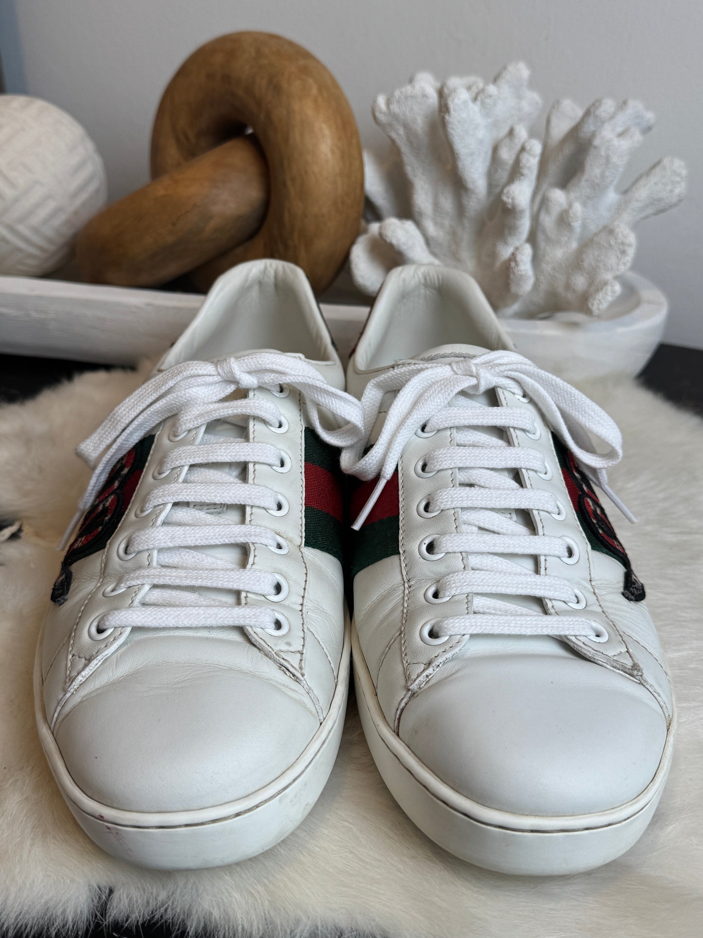 GUCCI Ace King Snakes Sneakers Mens 7EU (40EU)