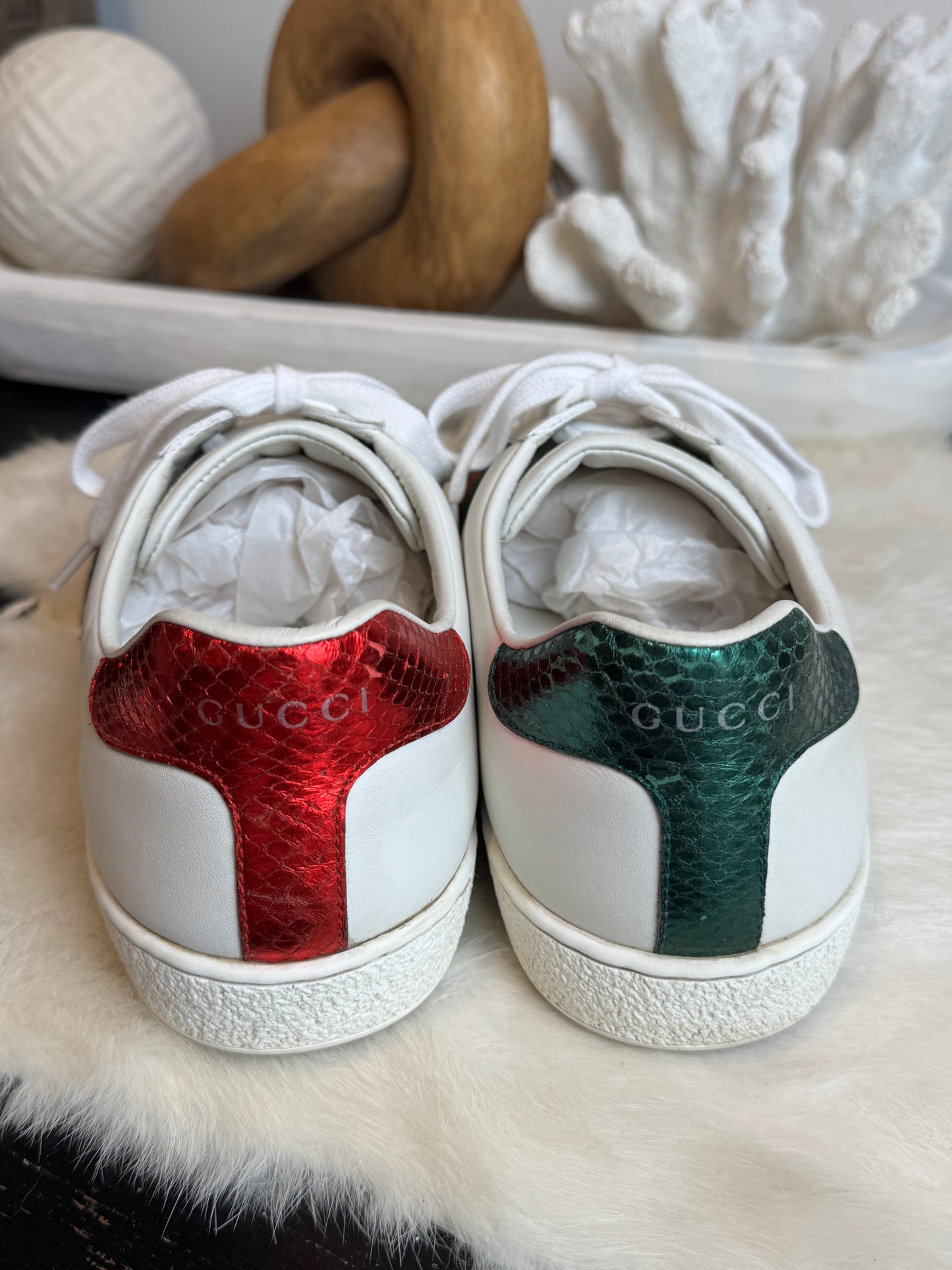 GUCCI Ace King Snakes Sneakers Mens 7EU (40EU)