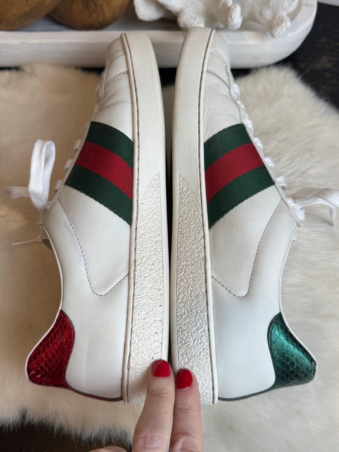 GUCCI Ace King Snakes Sneakers Mens 7EU (40EU)