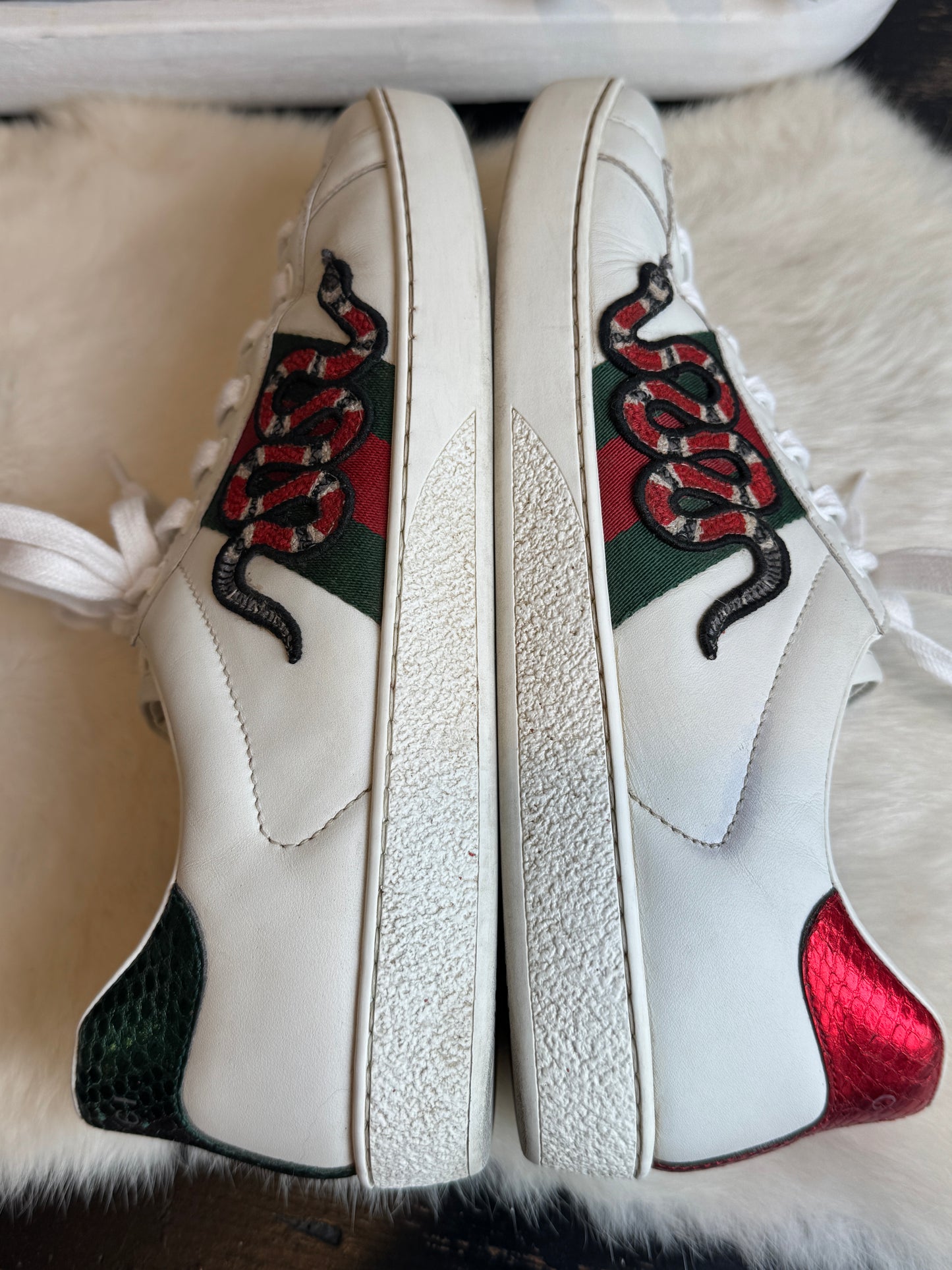 GUCCI Ace King Snakes Sneakers Mens 7EU (40EU)