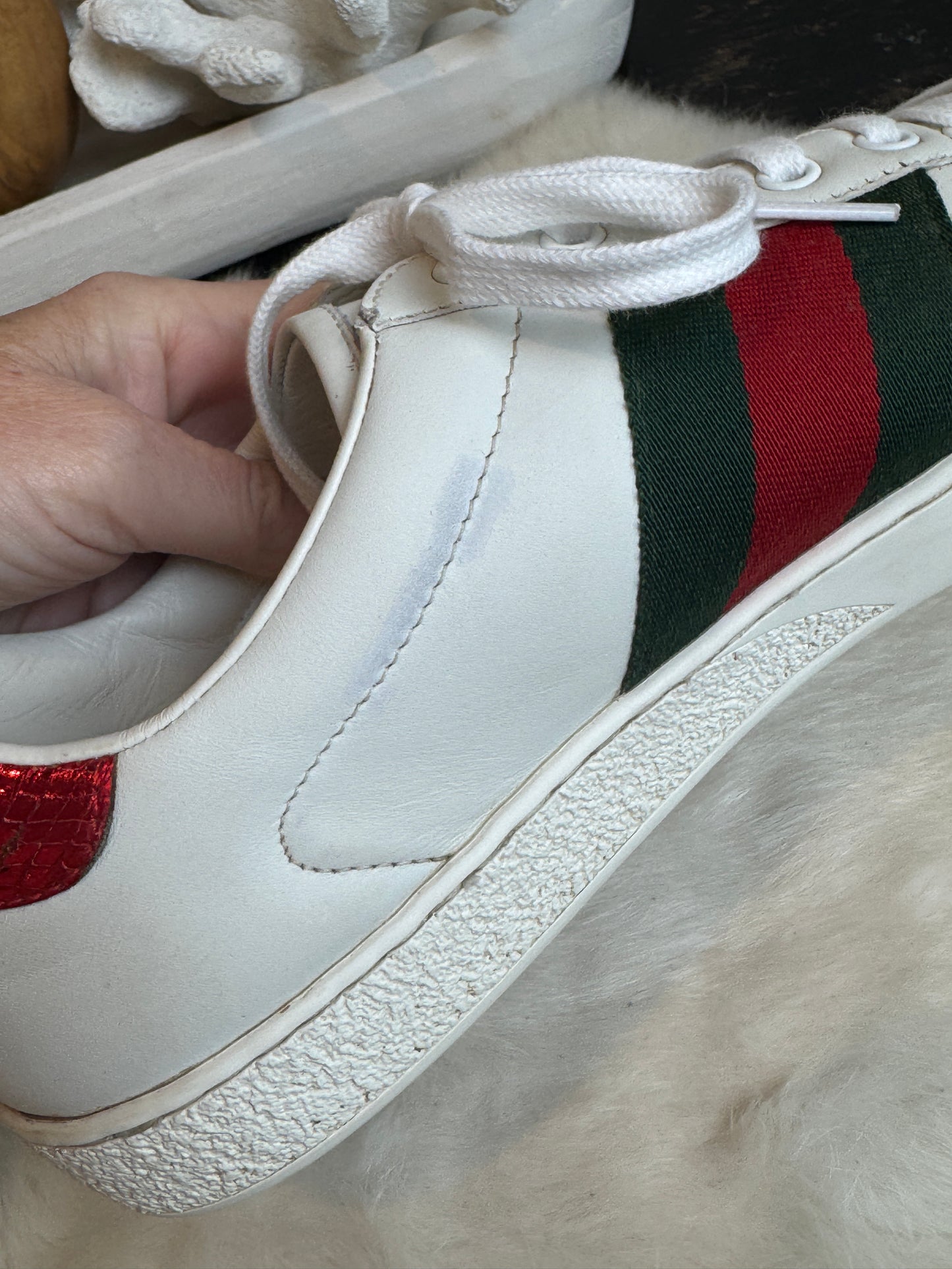 GUCCI Ace King Snakes Sneakers Mens 7EU (40EU)