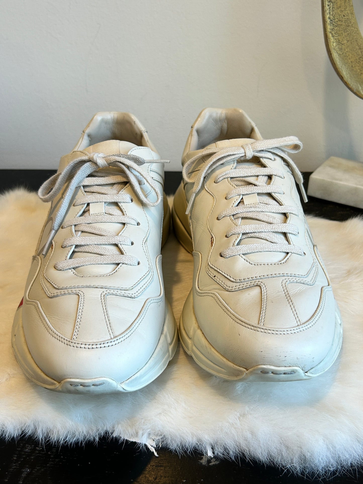 GUCCI Rhyton Ivory Sneakers Mens 10.5EU