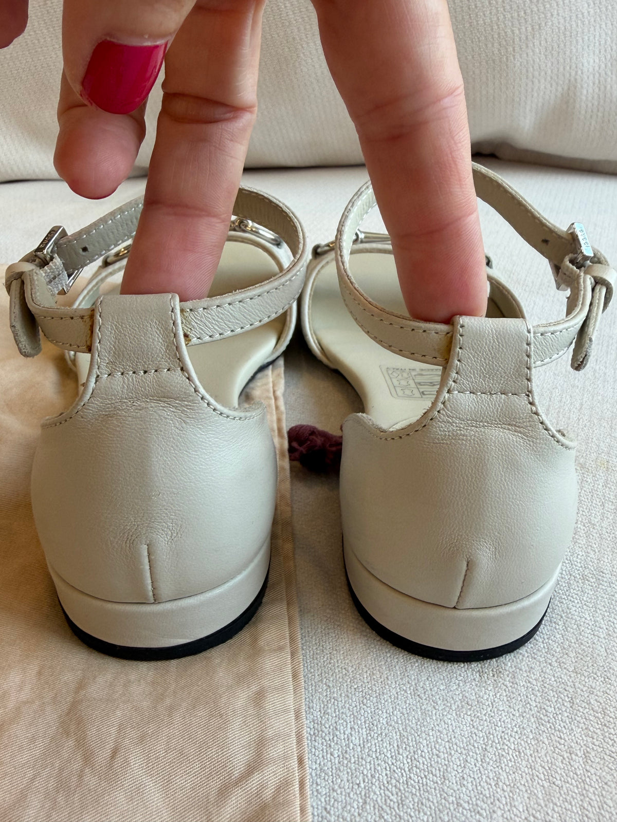 GUCCI Kids Gray Leather Horsebit Sandals 27EU