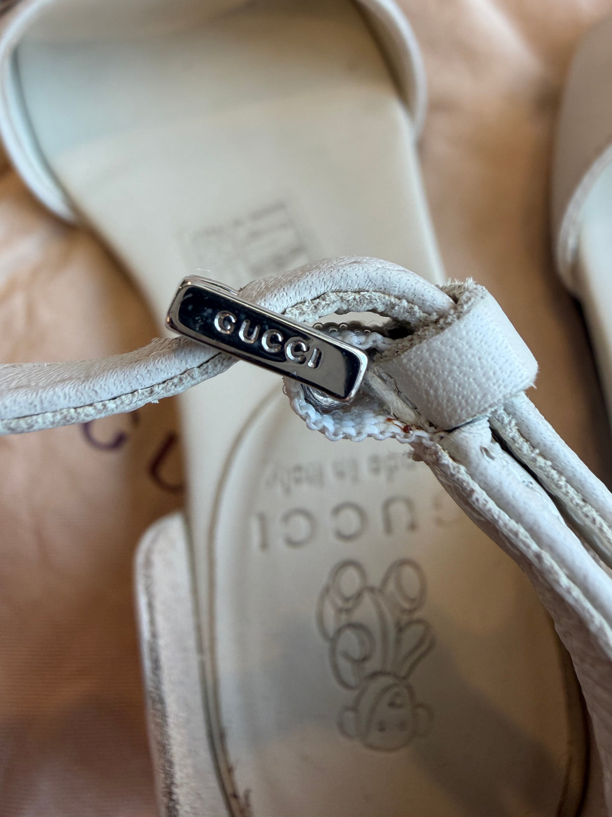 GUCCI Kids Gray Leather Horsebit Sandals 27EU