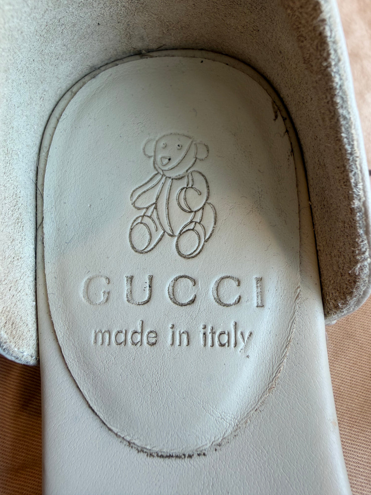 GUCCI Kids Gray Leather Horsebit Sandals 27EU