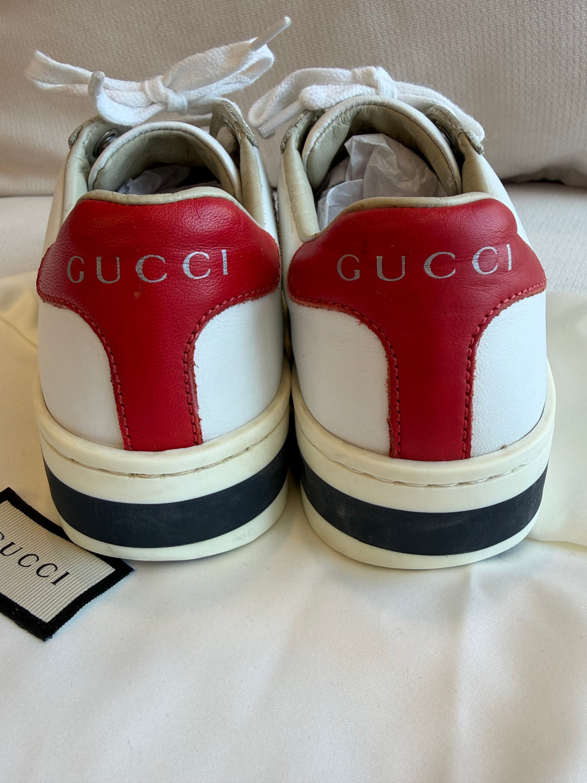 GUCCI Kids Ace Leather Platform Size 27EU