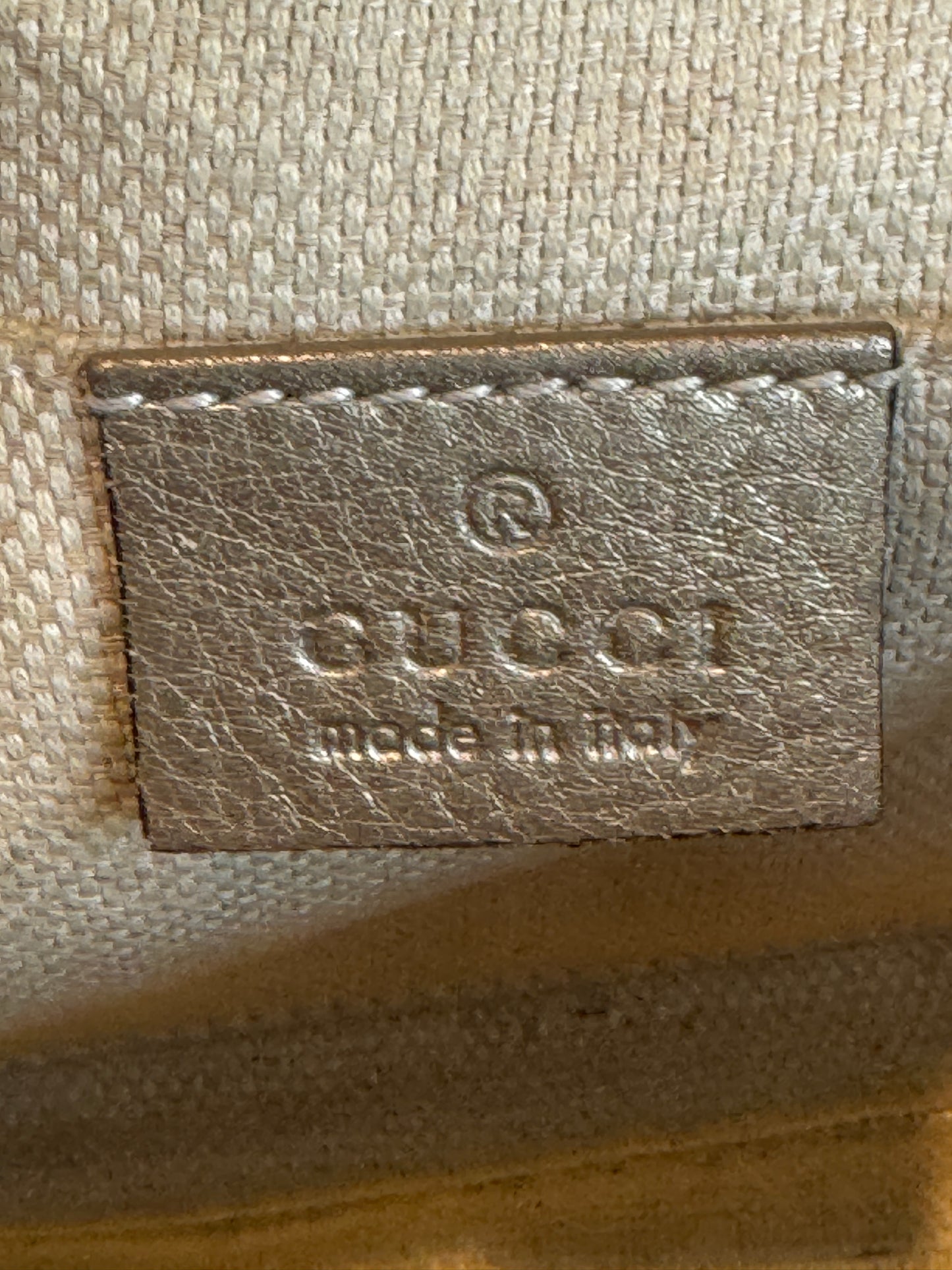 Gucci Metallic Pewter Leather Soho Disco Bag