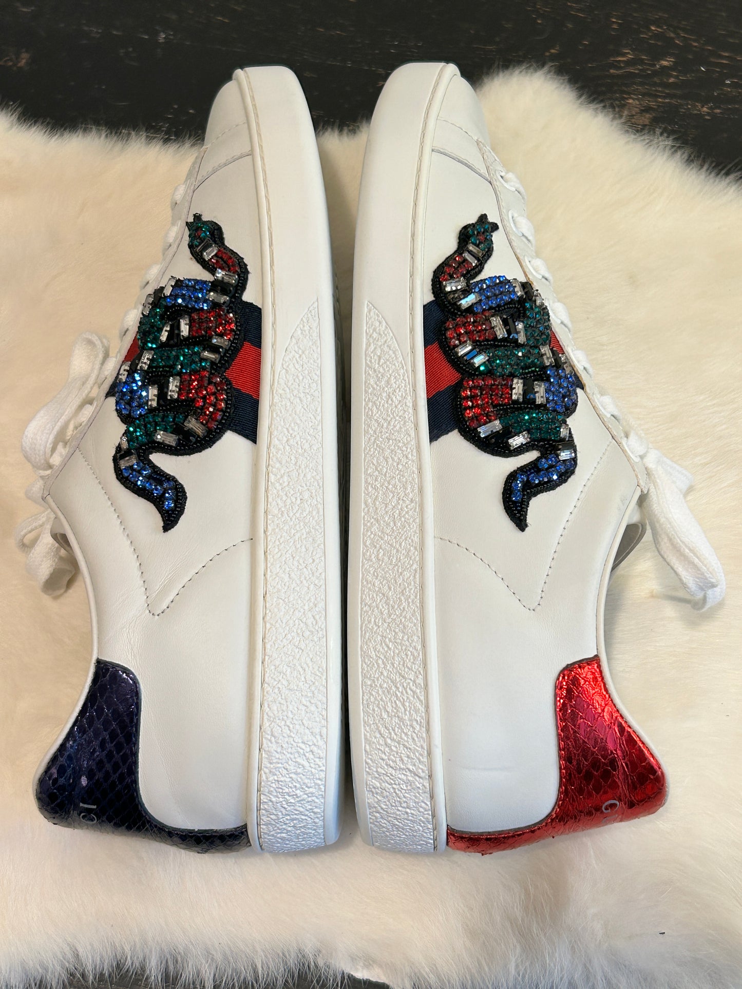 GUCCI Ace Snake Sneakers Women's 39.5