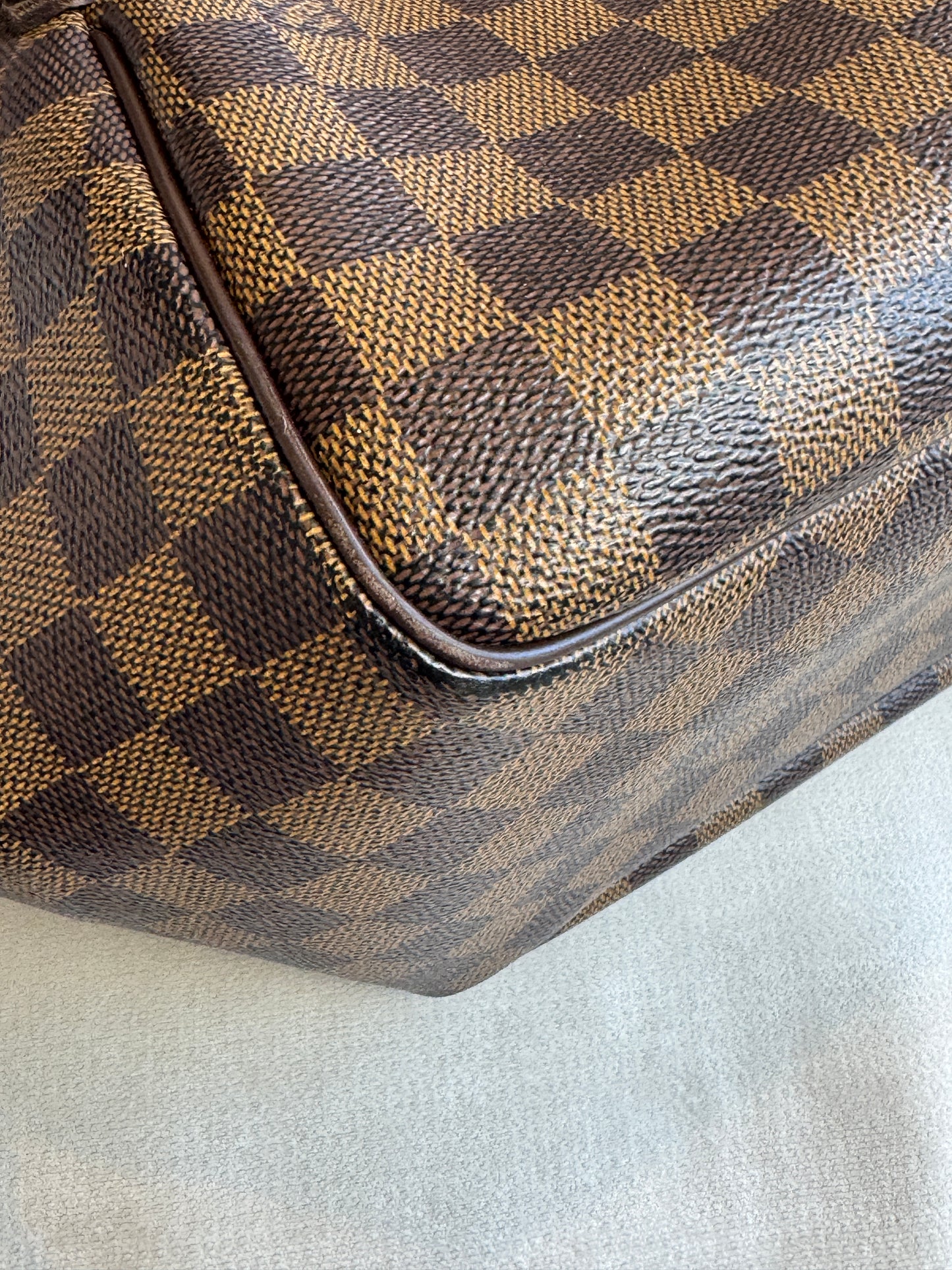 Louis Vuitton Damier Ebene/Cherry Belen MM Shoulder Bag