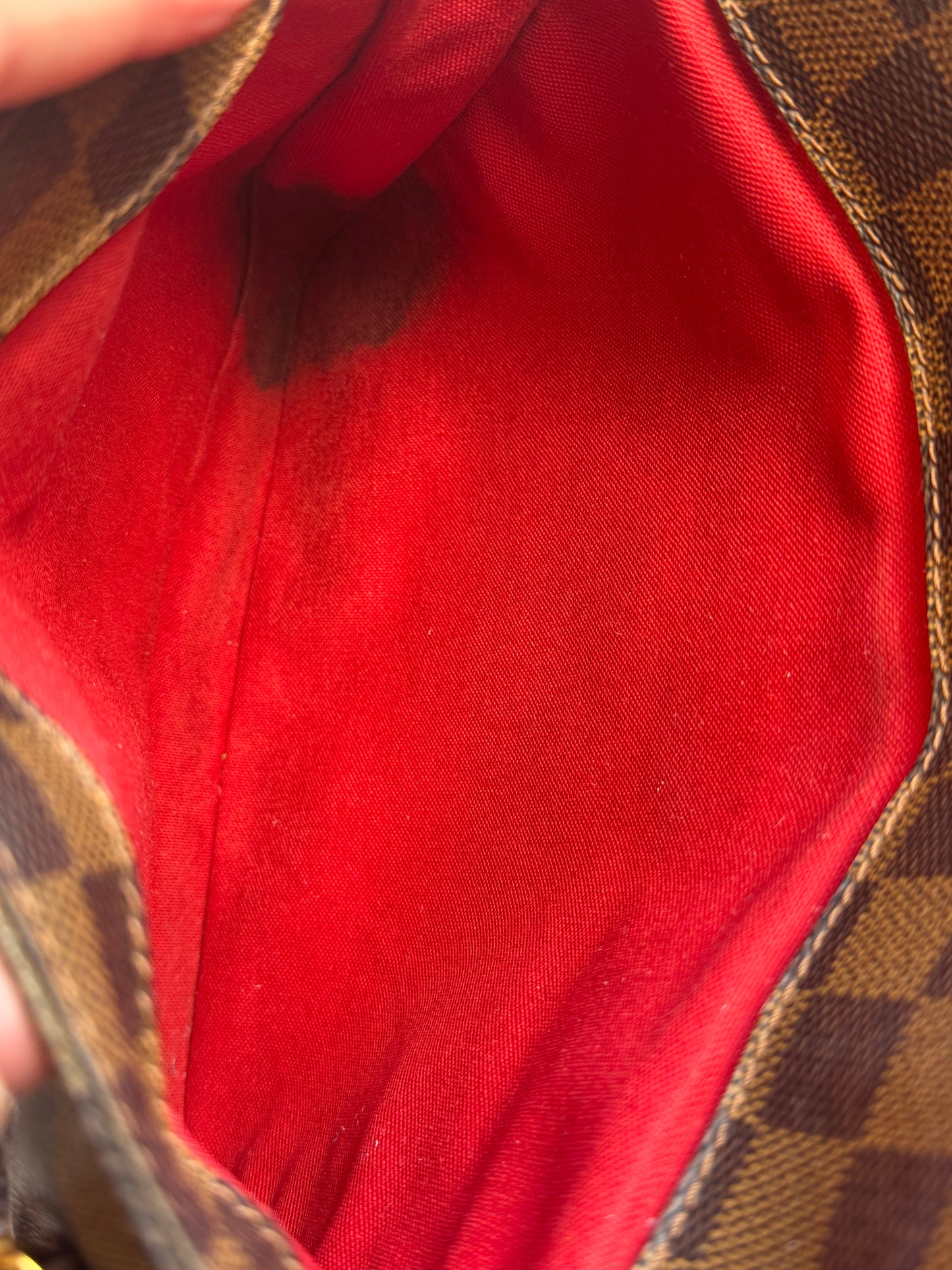 Louis Vuitton Damier Ebene/Cherry Belen MM Shoulder Bag