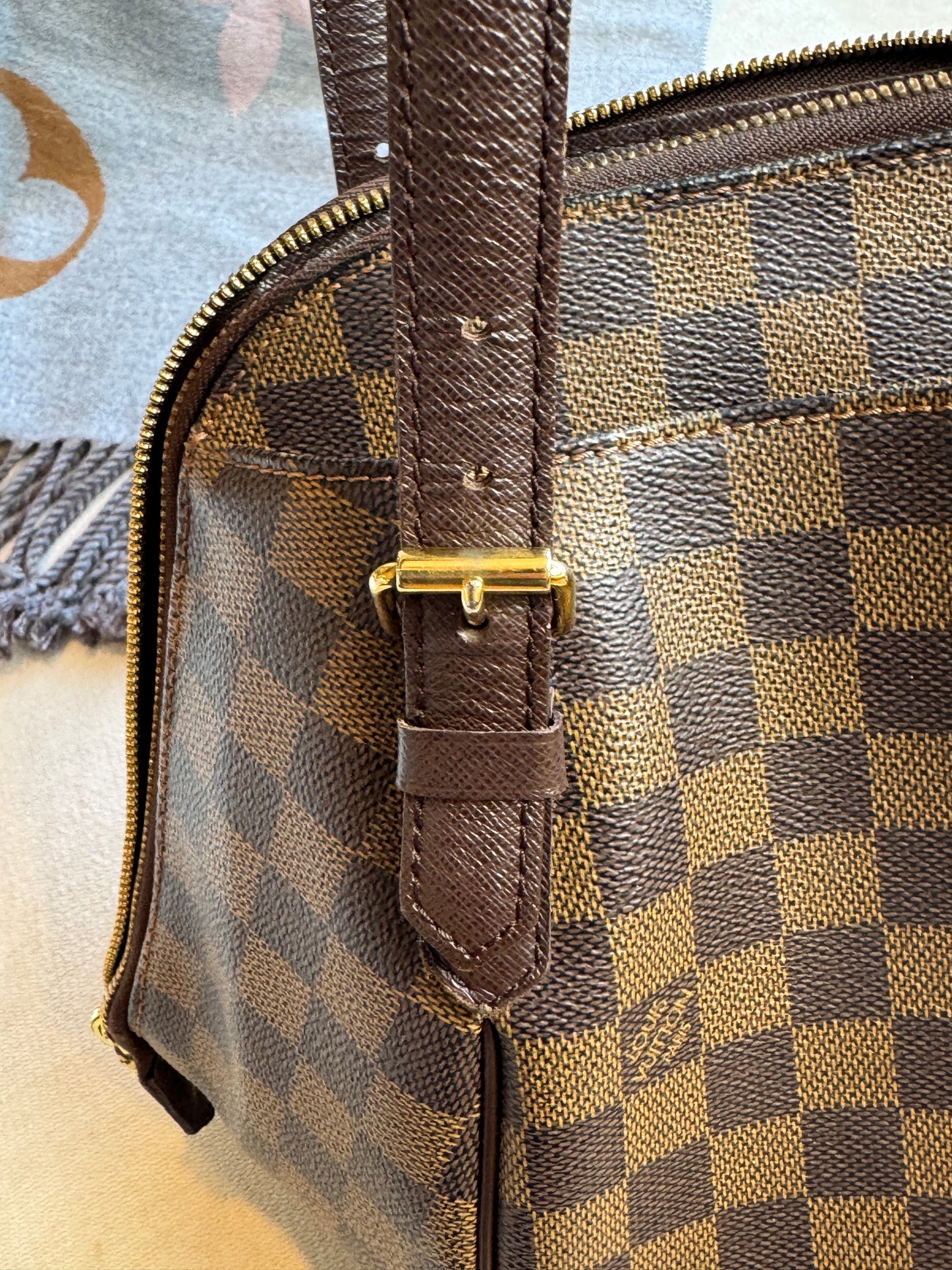 Louis Vuitton Damier Ebene/Cherry Belen MM Shoulder Bag