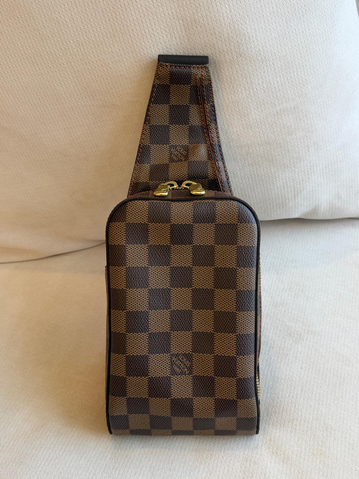 Louis Vuitton Damier Ebene Geronimo Crossbody Sling Bag