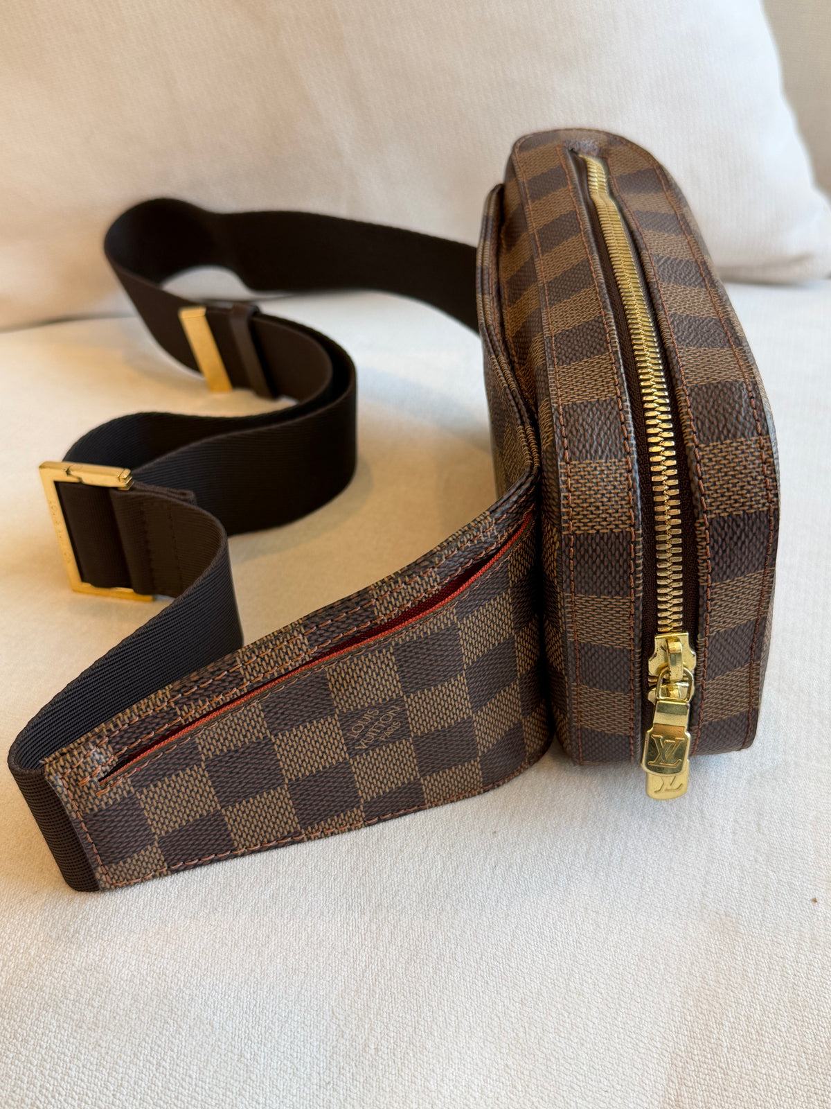 Louis Vuitton Damier Ebene Geronimo Crossbody Sling Bag