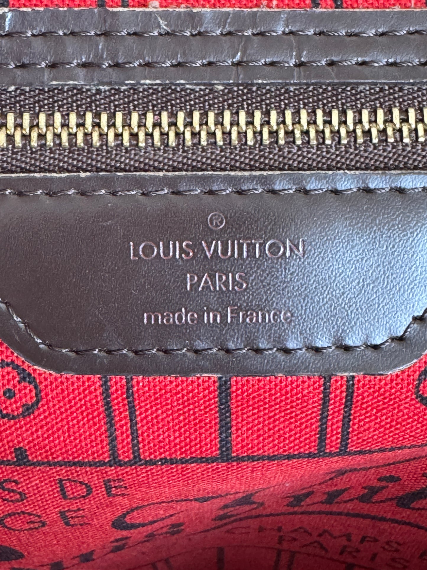 Louis Vuitton Neverfull MM Damier Ebene Cherry