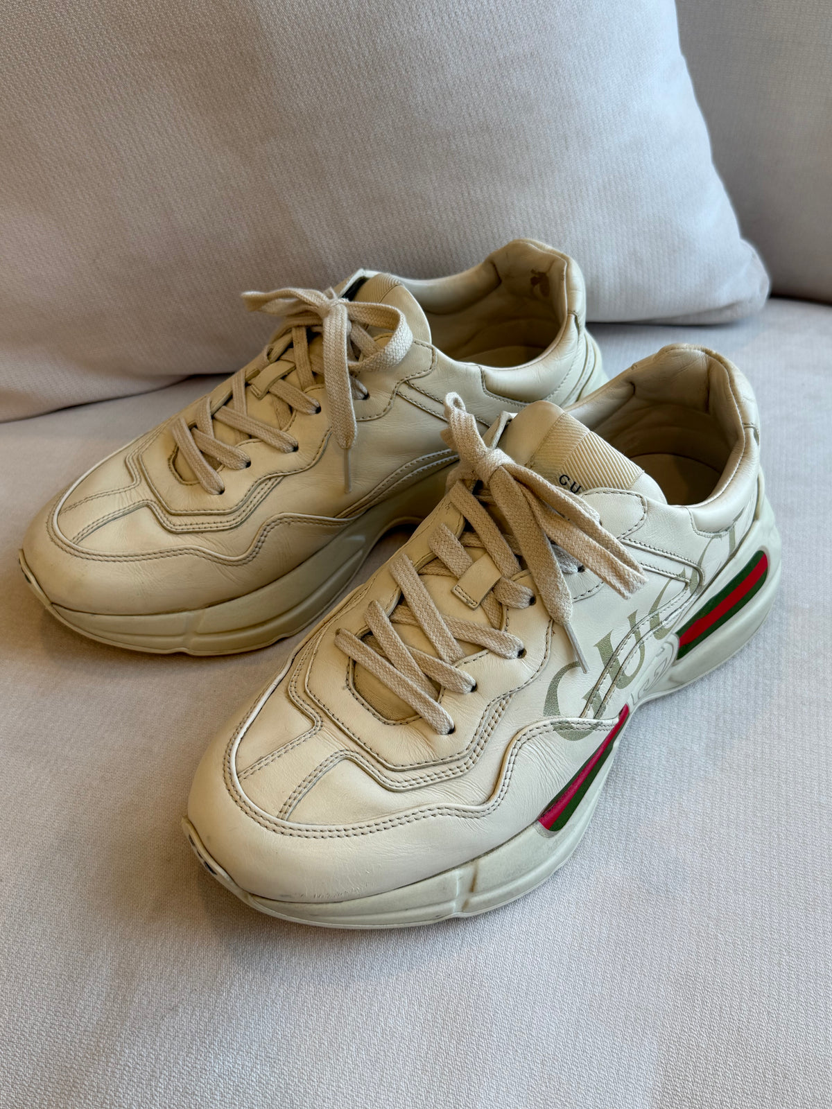 GUCCI Rhyton Ivory Sneakers Men's 6.5EU (Women's 39.5EU)