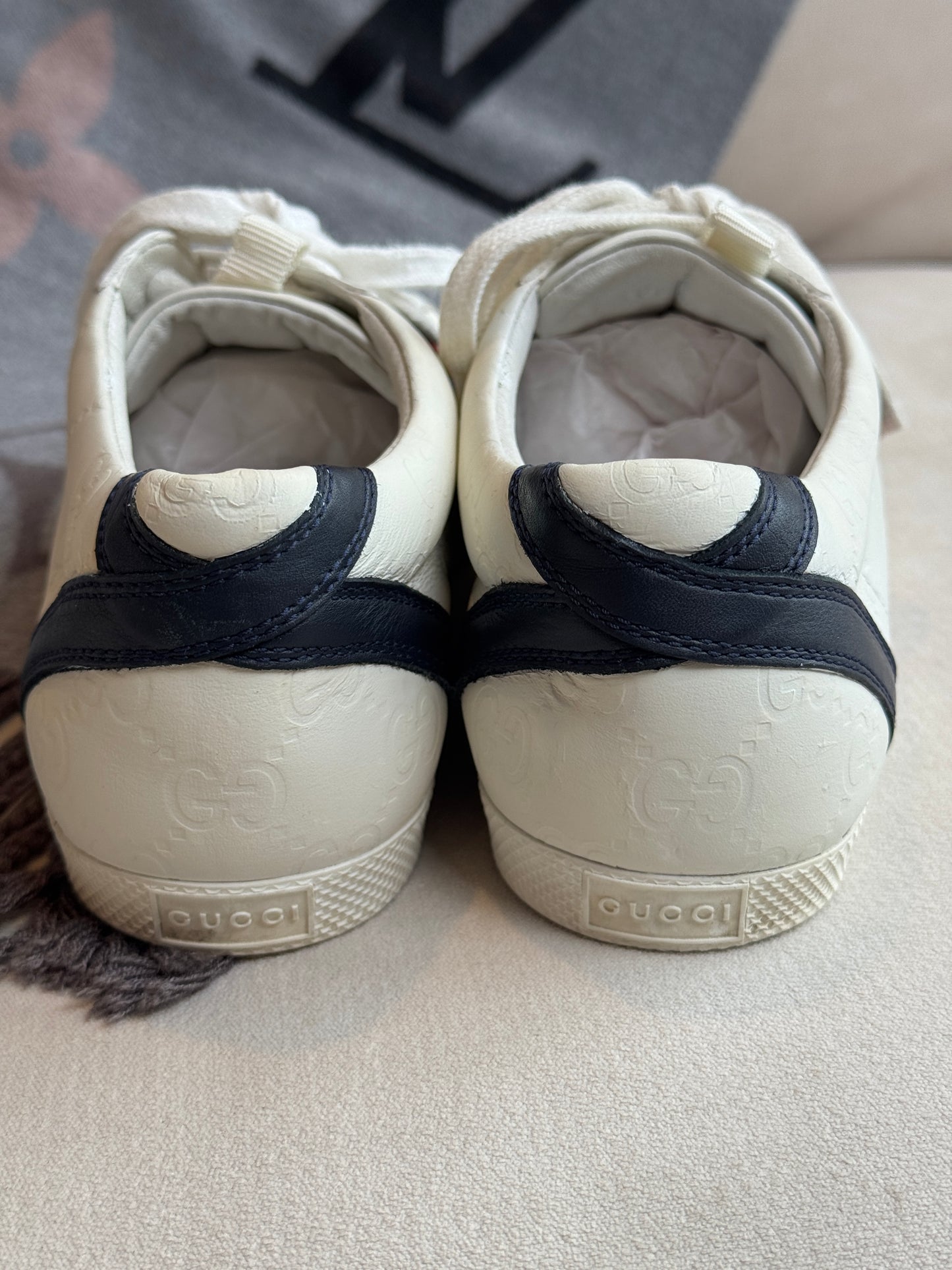 GUCCI Guccissima Bowler Style Sneakers Women's 37EU