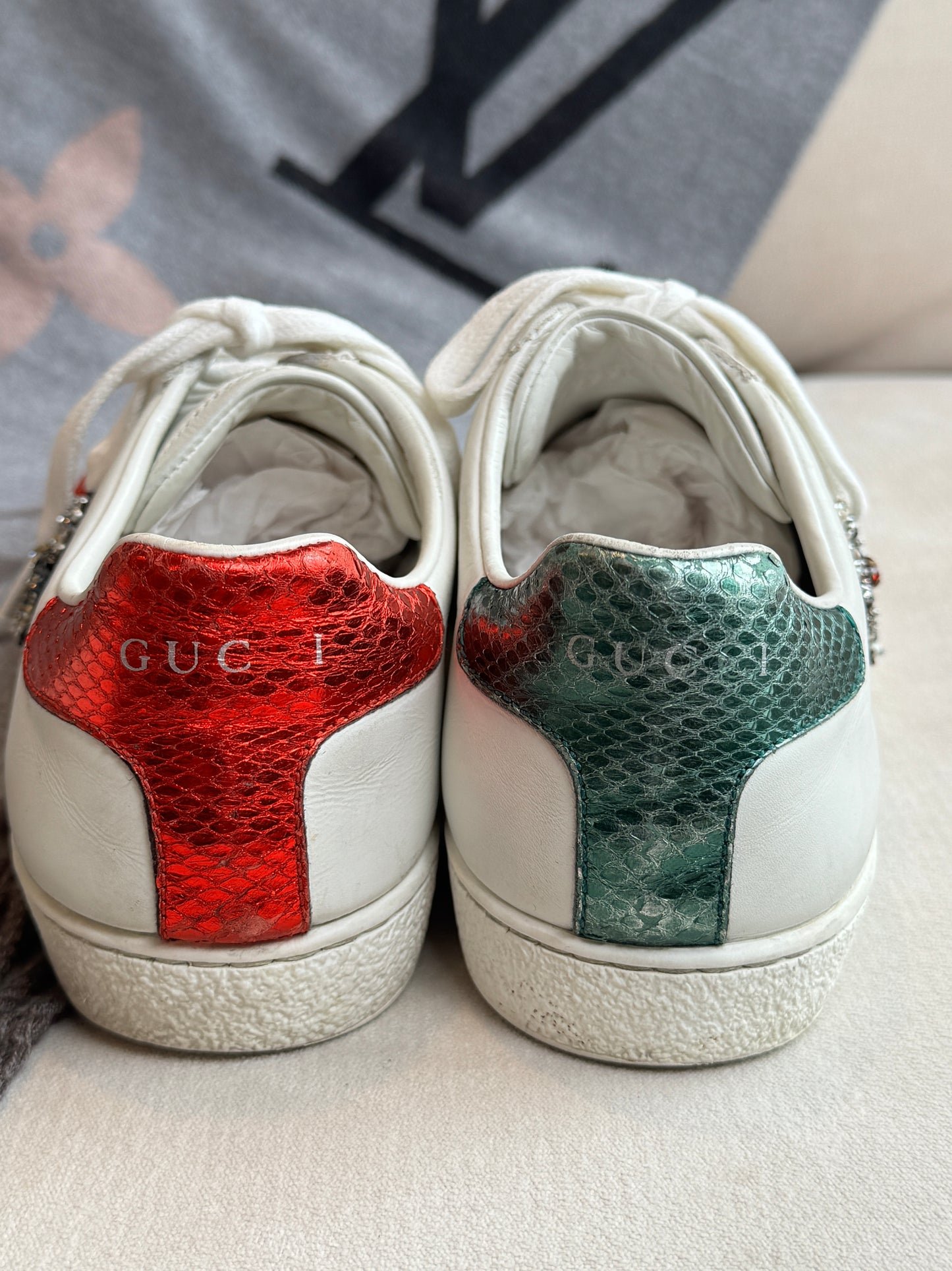 Gucci Ace Sword Hearts Women's Sneakers Size 35.5EU