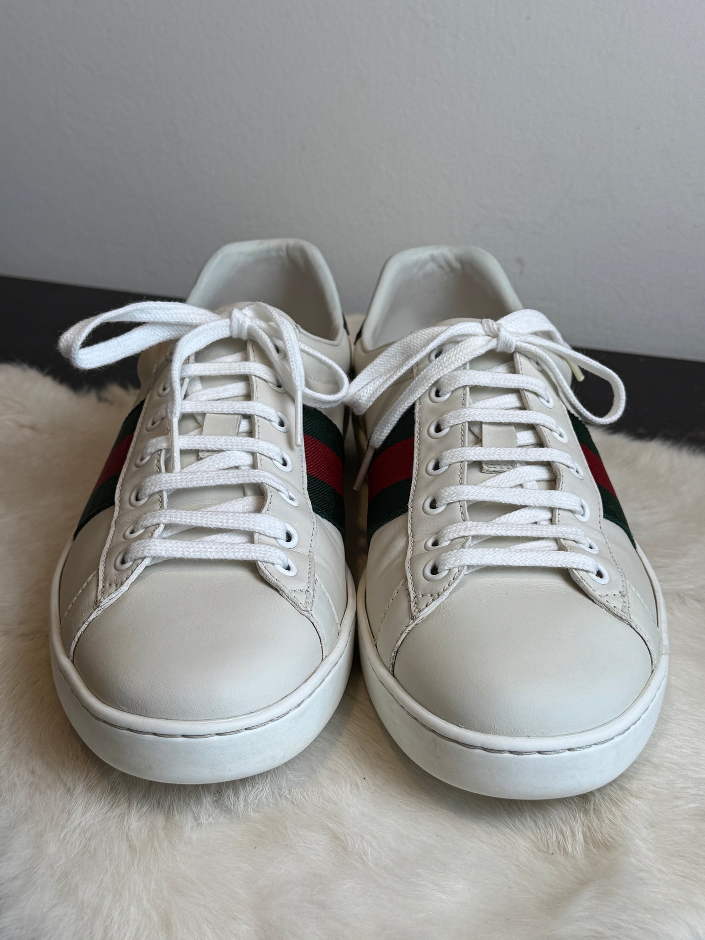 GUCCI Ace Crocodile Web Sneakers Mens 8.5EU (41.5EU)