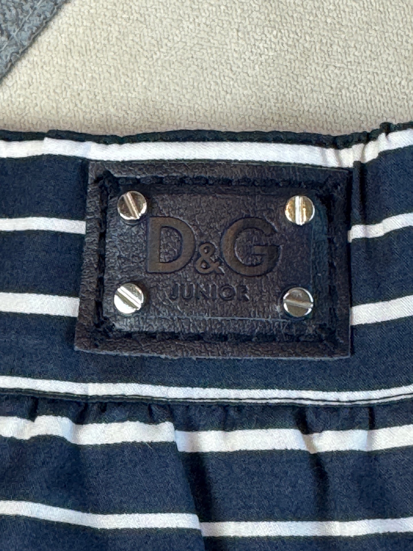 Dolce & Gabbana Navy/White Popin Striped Skirt Size 3