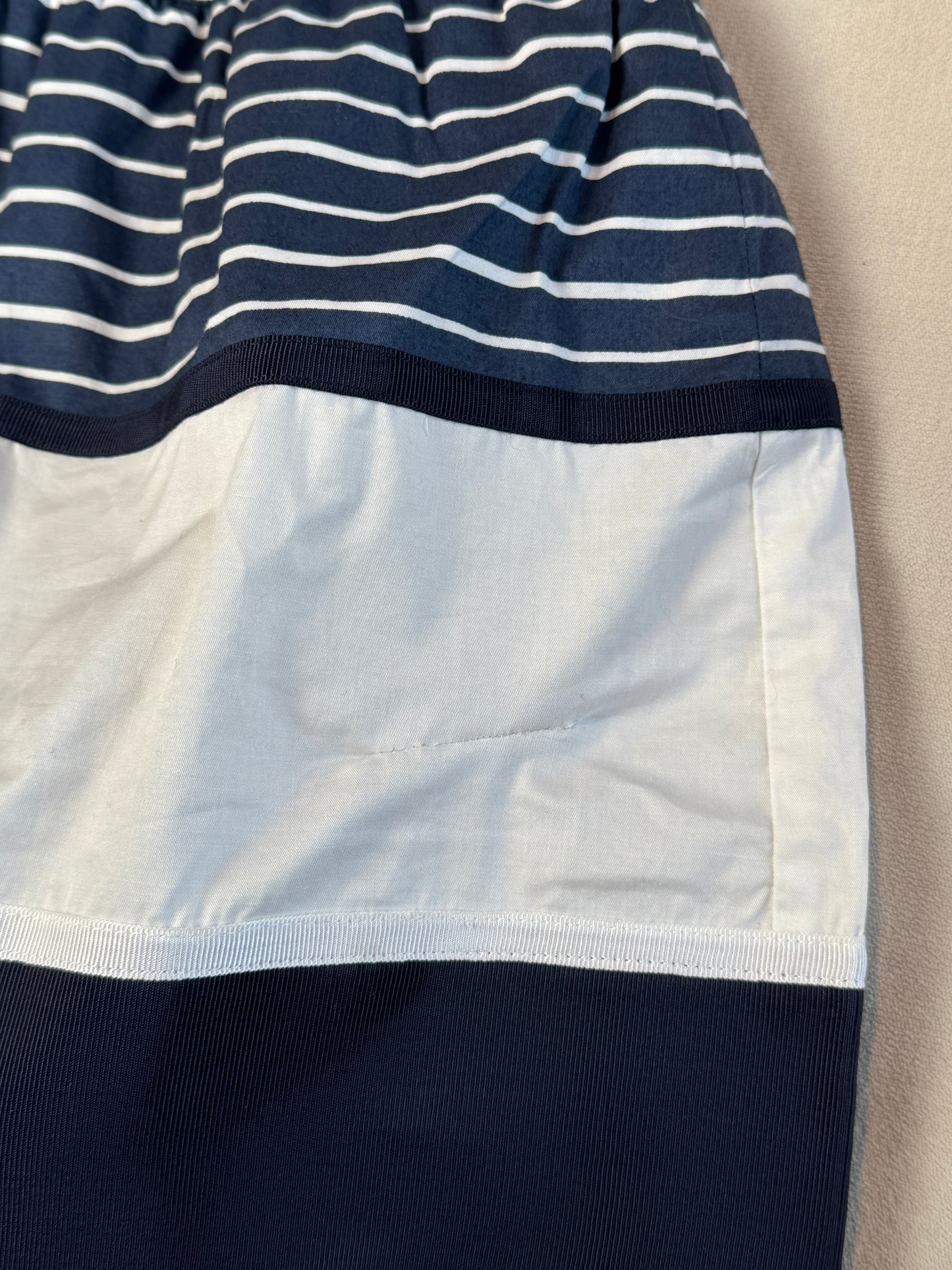 Dolce & Gabbana Navy/White Popin Striped Skirt Size 3