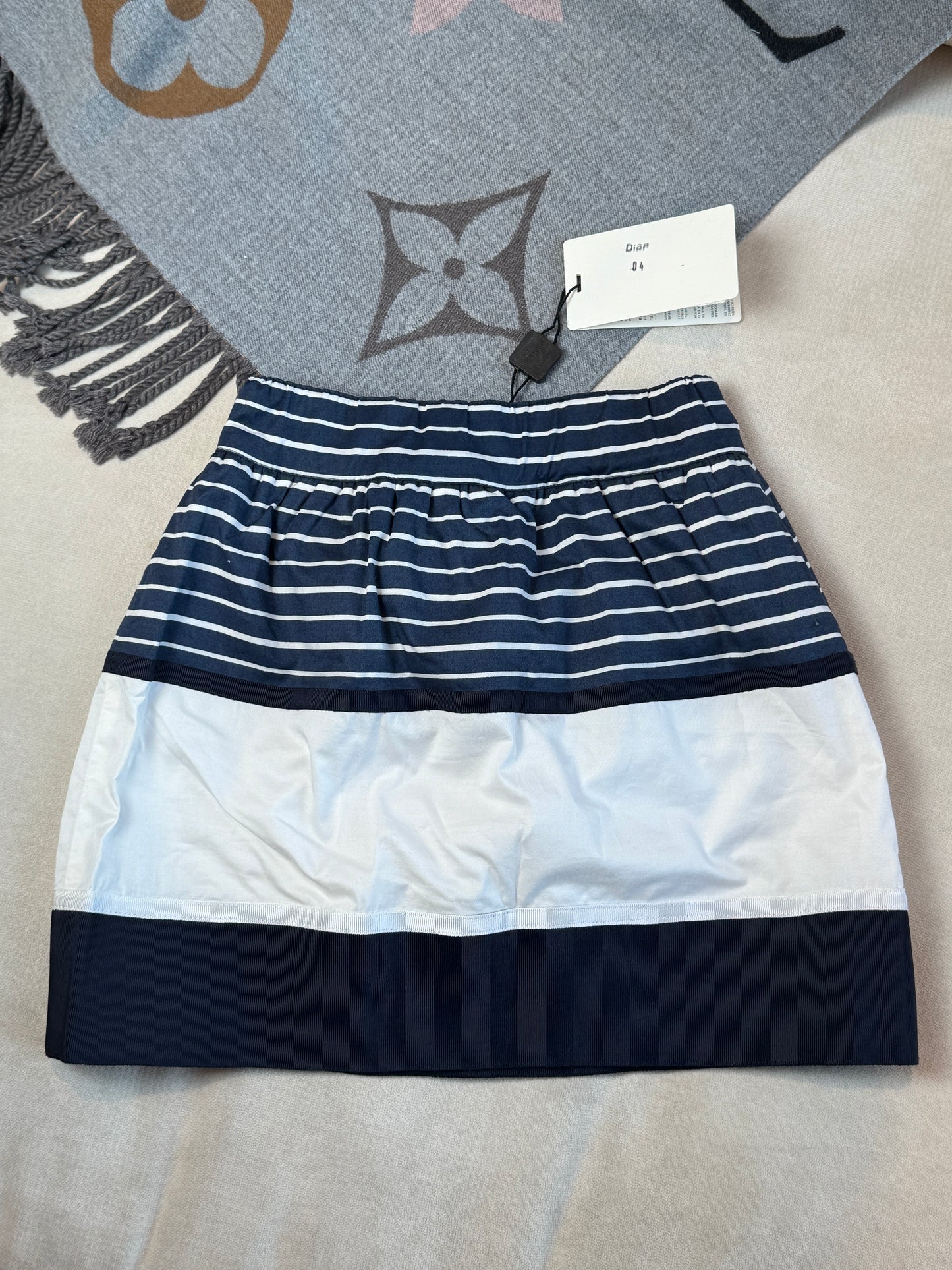Dolce & Gabbana Navy/White Popin Striped Skirt Size 3