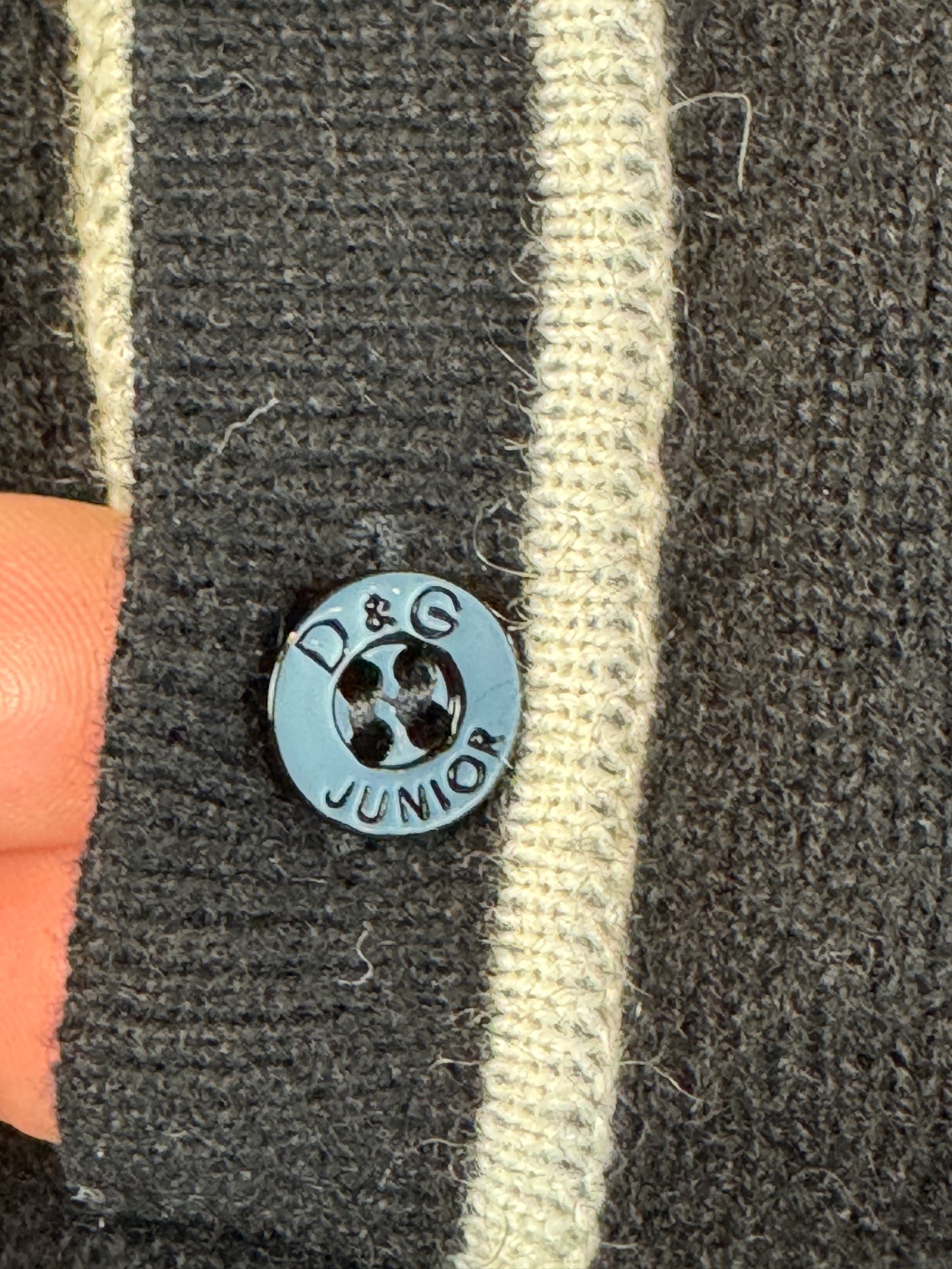 Dolce & Gabbana Black/White Collared Cashmere Sweater Size 4