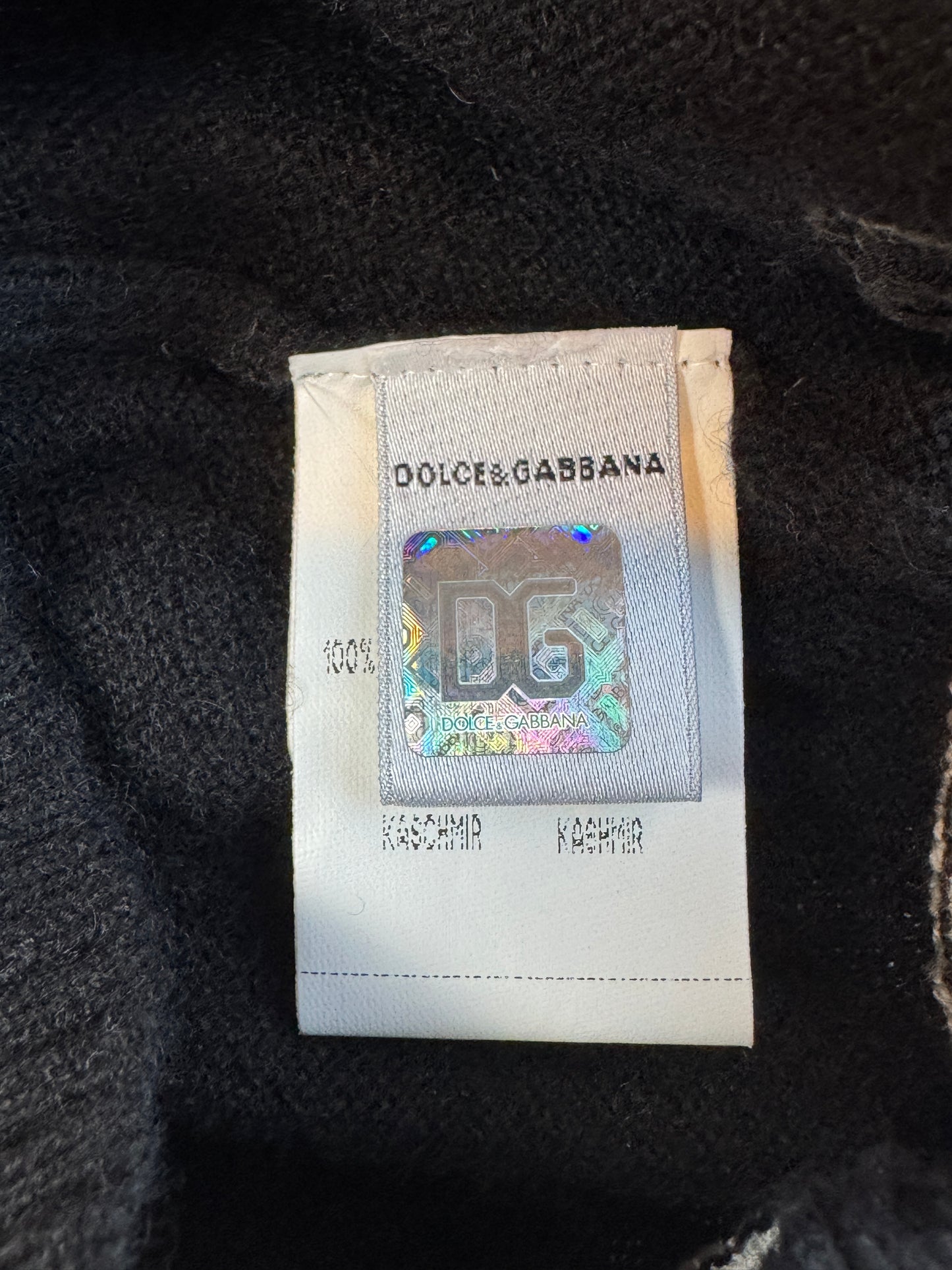 Dolce & Gabbana Black/White Collared Cashmere Sweater Size 4