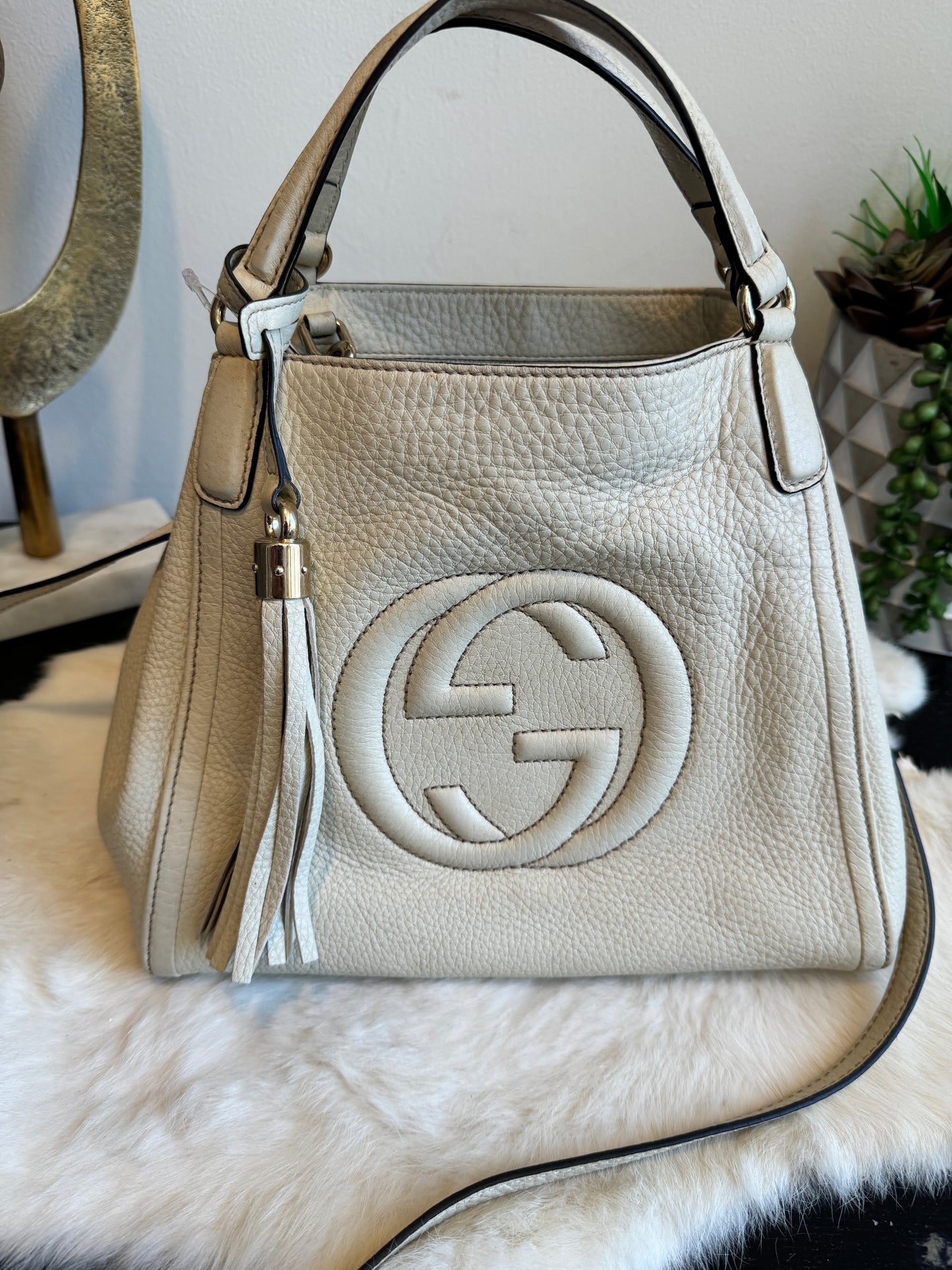 Gucci Cream Soho 2-Way Shoulder Bag