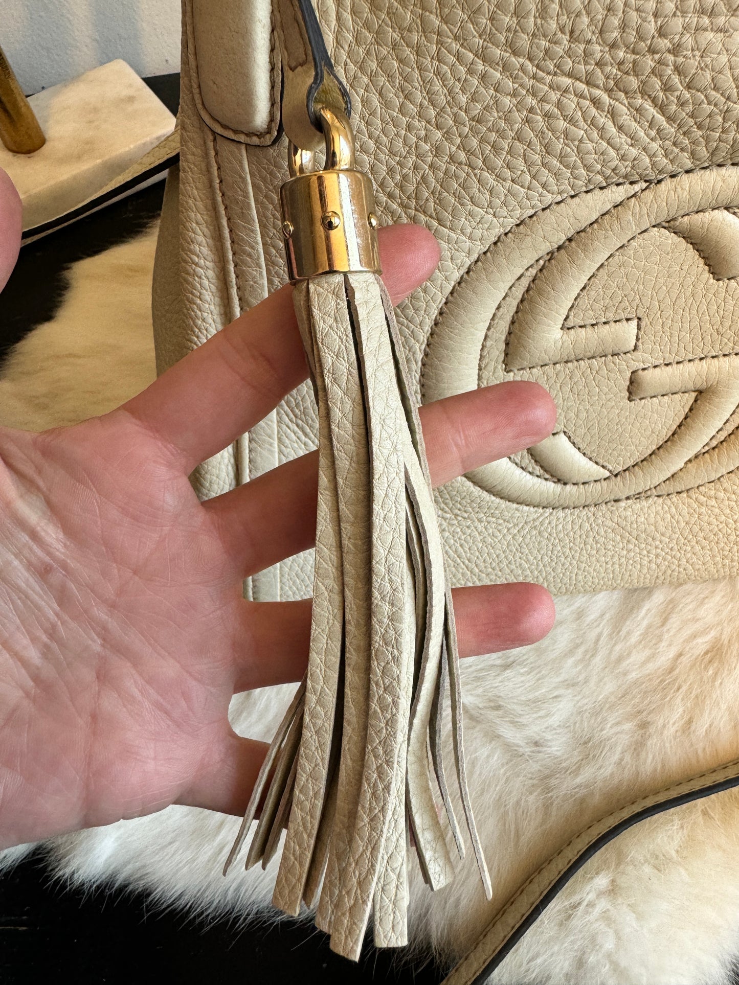 Gucci Cream Soho 2-Way Shoulder Bag