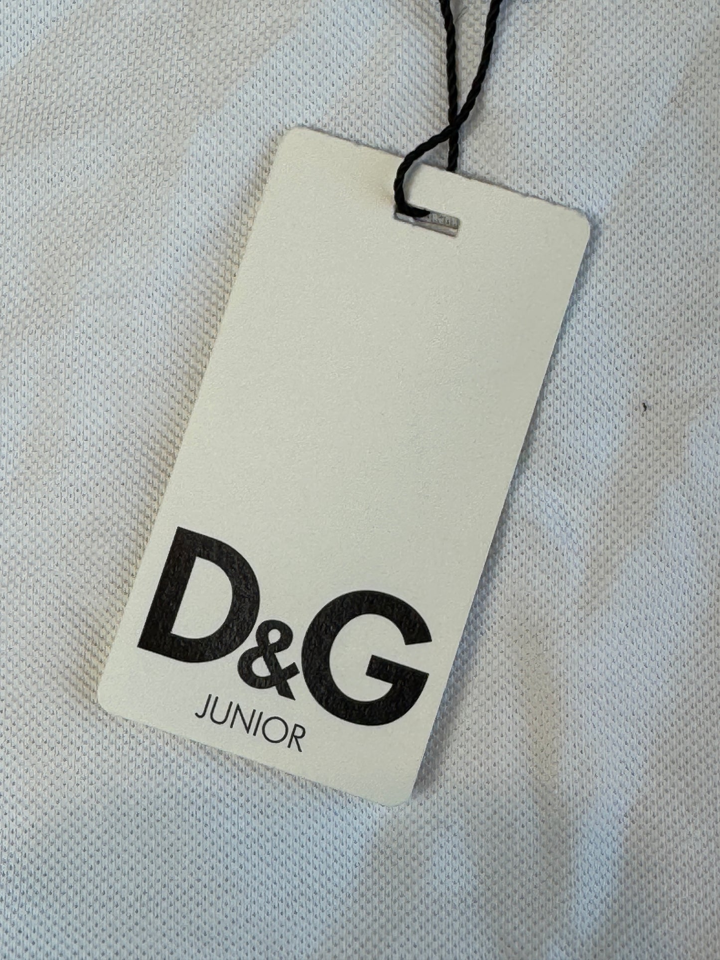 Dolce & Gabbana White/Navy Pique Polo T-Shirt Size XS