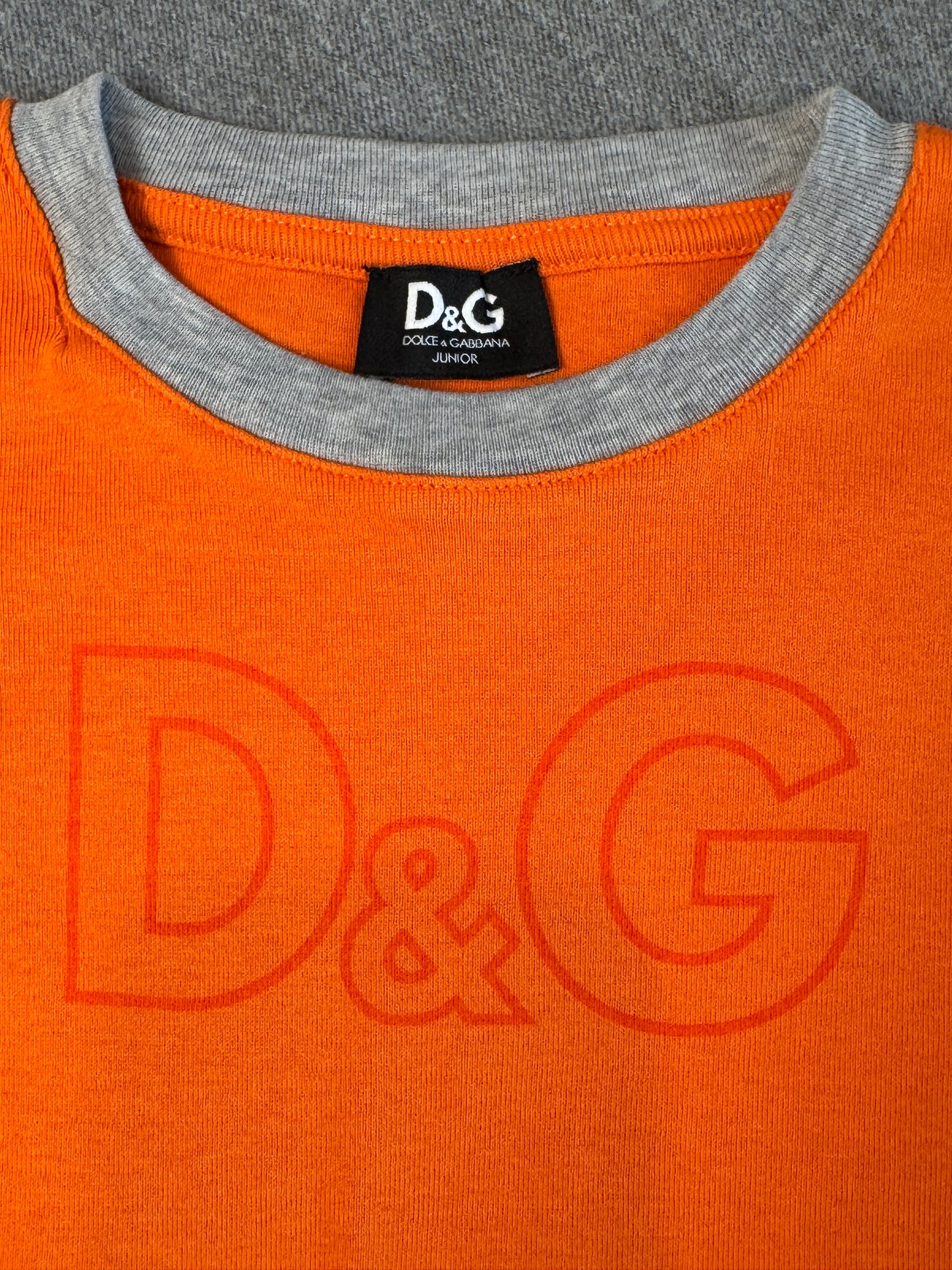 Dolce & Gabbana Orange Logo T-Shirt Size 8