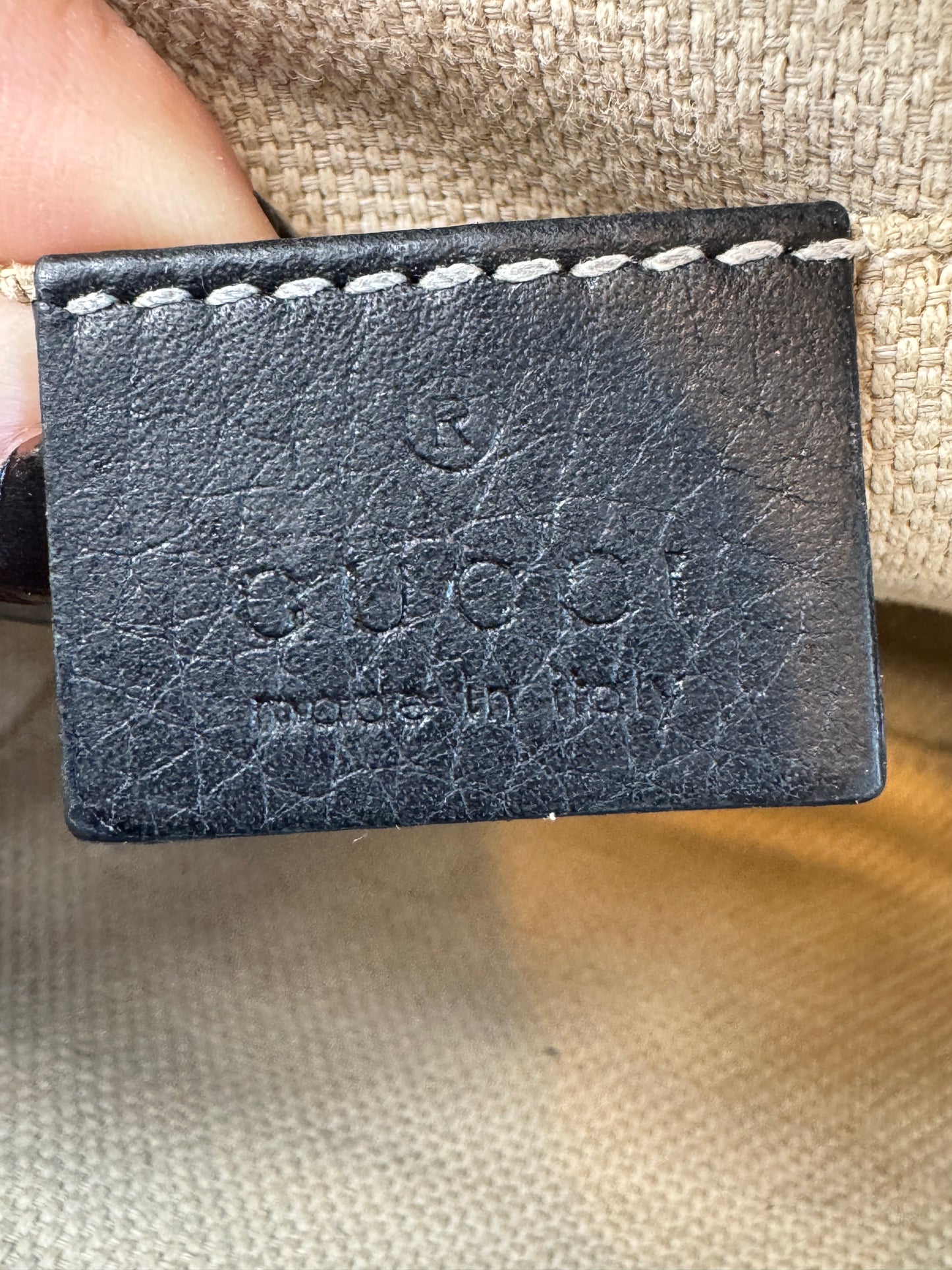 GUCCI Soho Disco Black Pebbled Camera Bag