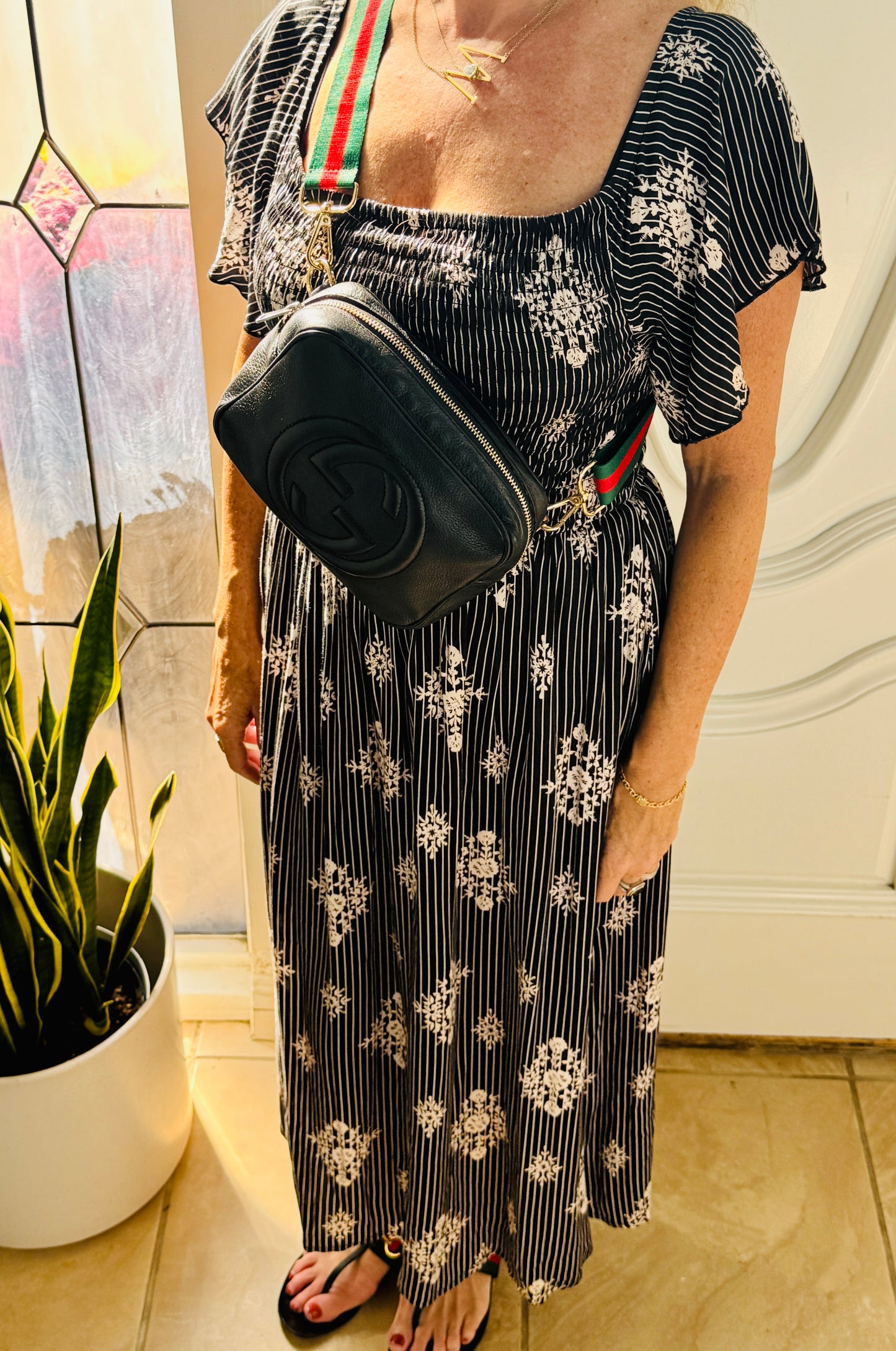 GUCCI Soho Disco Black Pebbled Camera Bum Bag