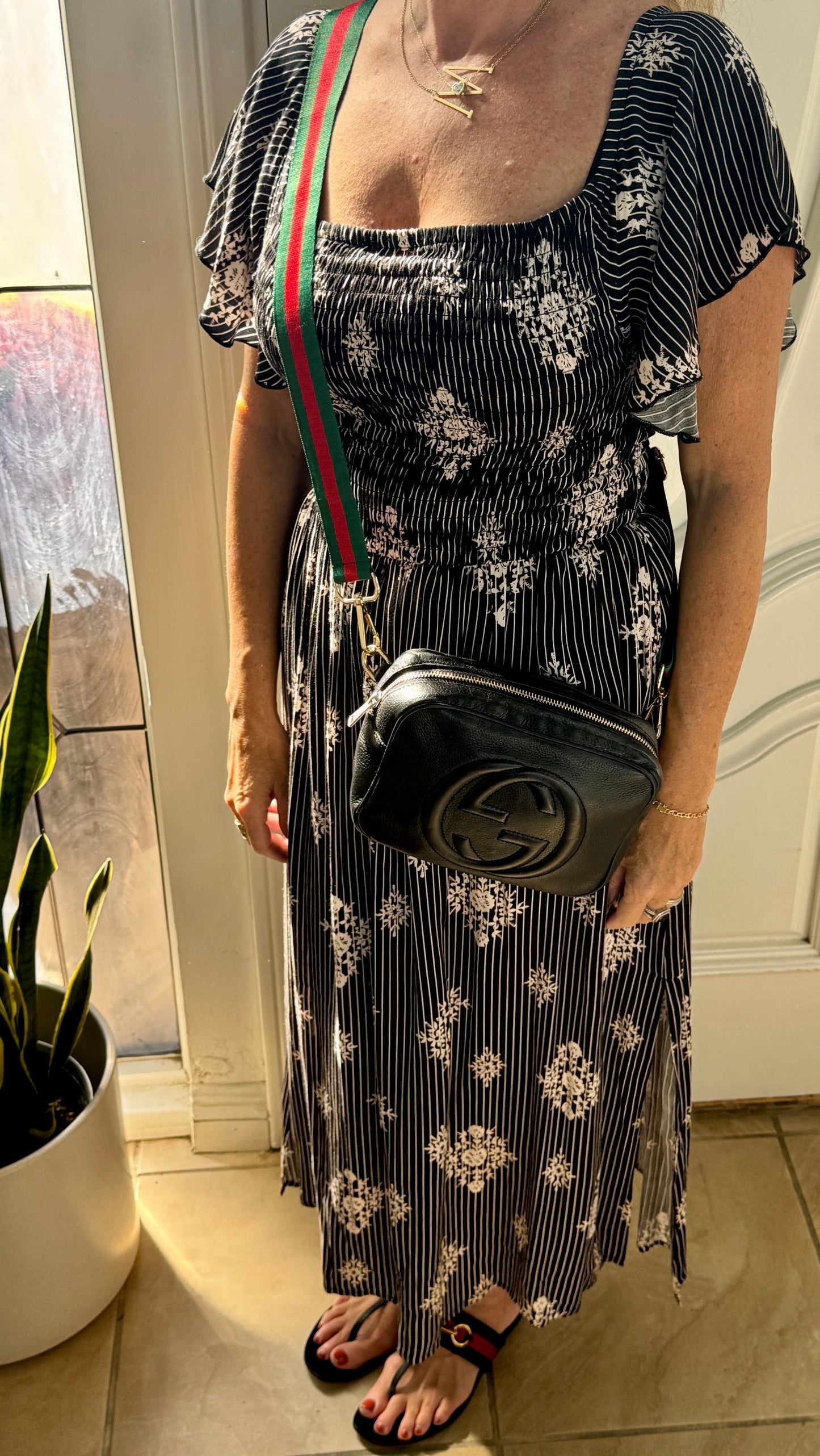 GUCCI Soho Disco Black Pebbled Camera Bum Bag