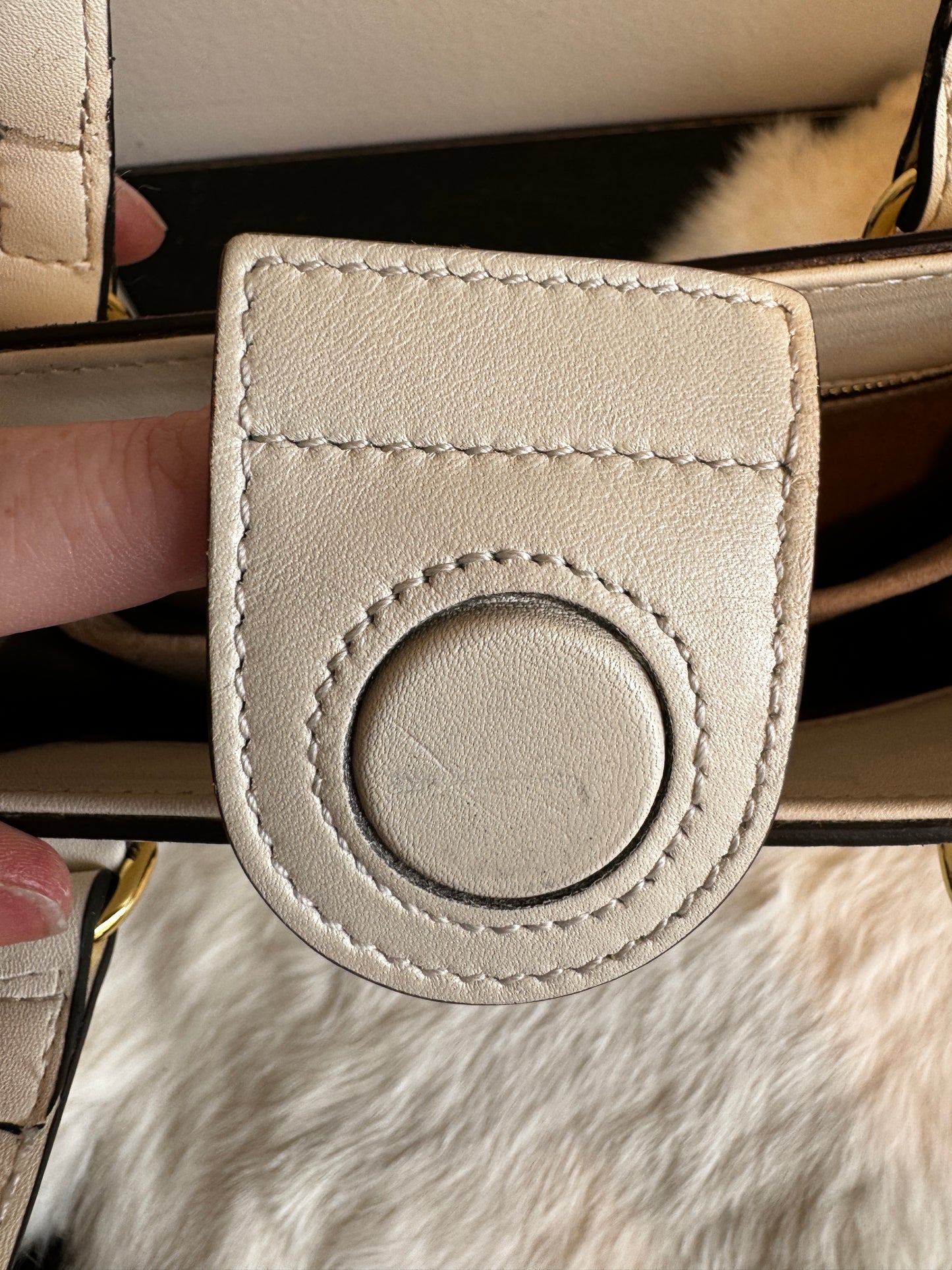 GUCCI Sylvie Mini Ivory 2-Way Handbag