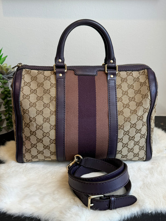 GUCCI Web Medium Boston Purple