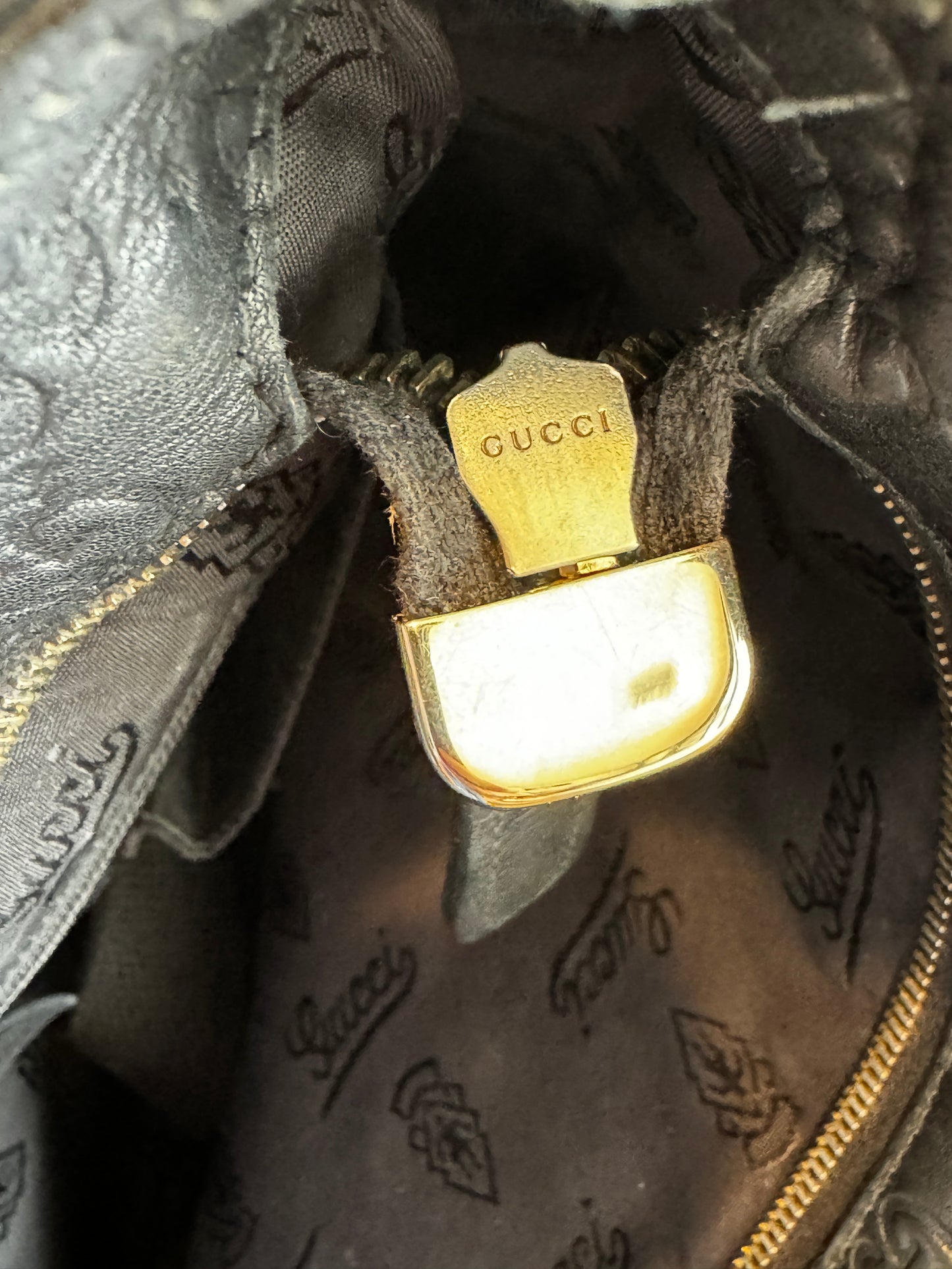 Gucci Black Guccissima Small Messenger