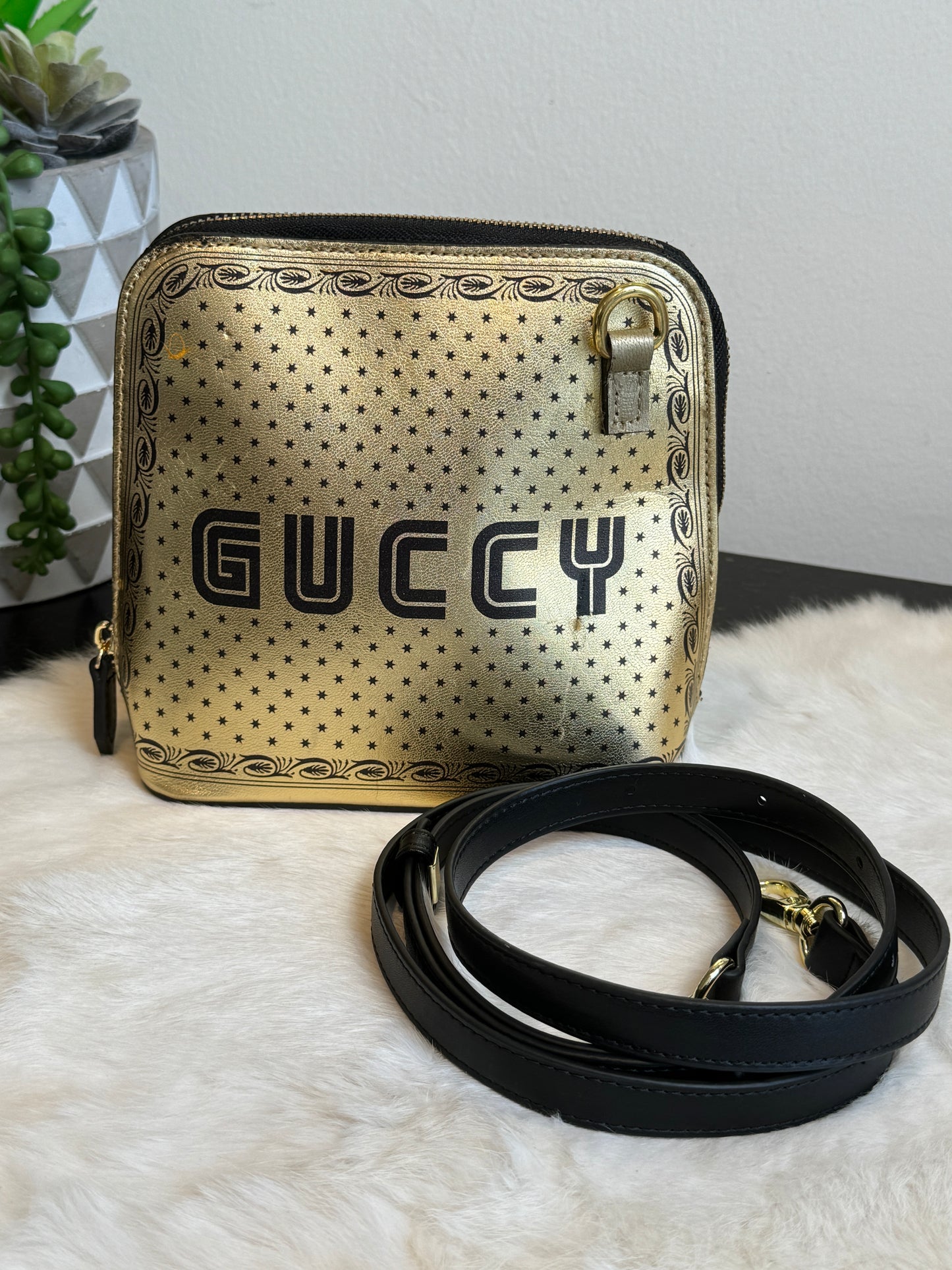 GUCCI X SEGA Calfskin GUCCY Stars Mini Dome