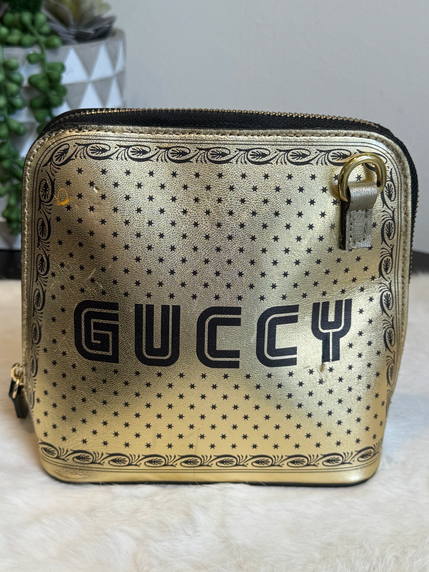 GUCCI X SEGA Calfskin GUCCY Stars Mini Dome