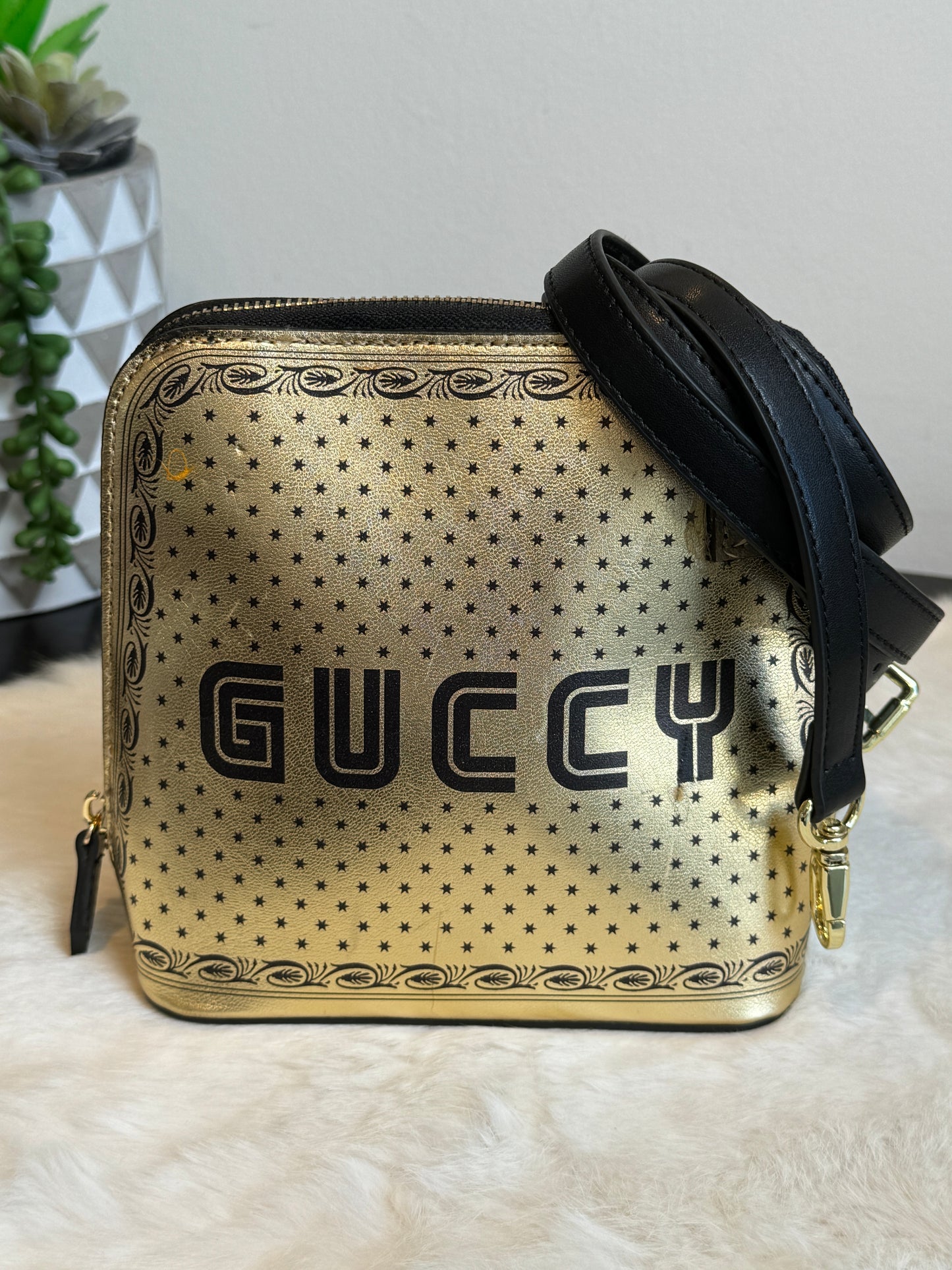 GUCCI X SEGA Calfskin GUCCY Stars Mini Dome