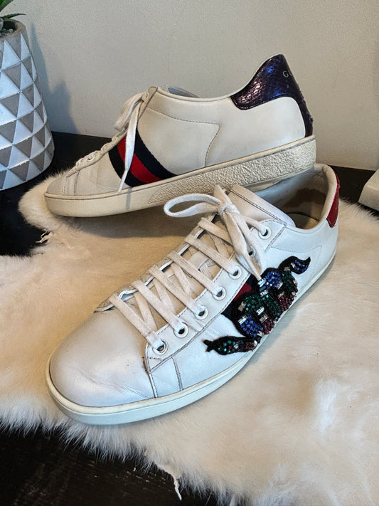 GUCCI Ace Snake Sneakers Women's 39.5EU