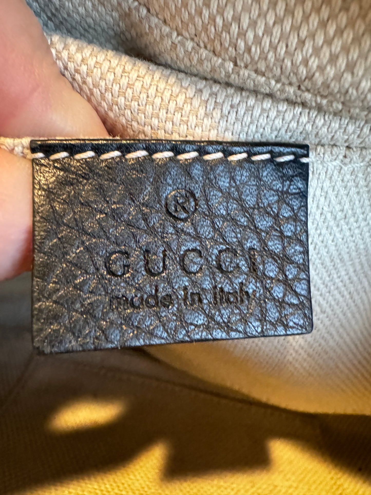 GUCCI Soho Disco Black Pebbled Camera Bag