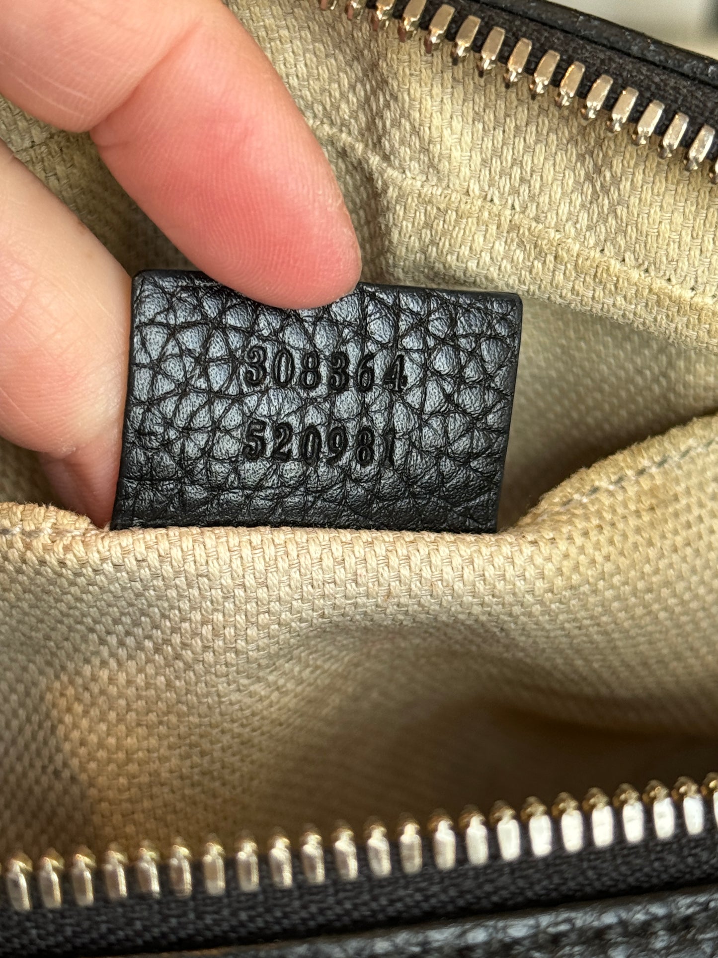 GUCCI Soho Disco Black Pebbled Camera Bag