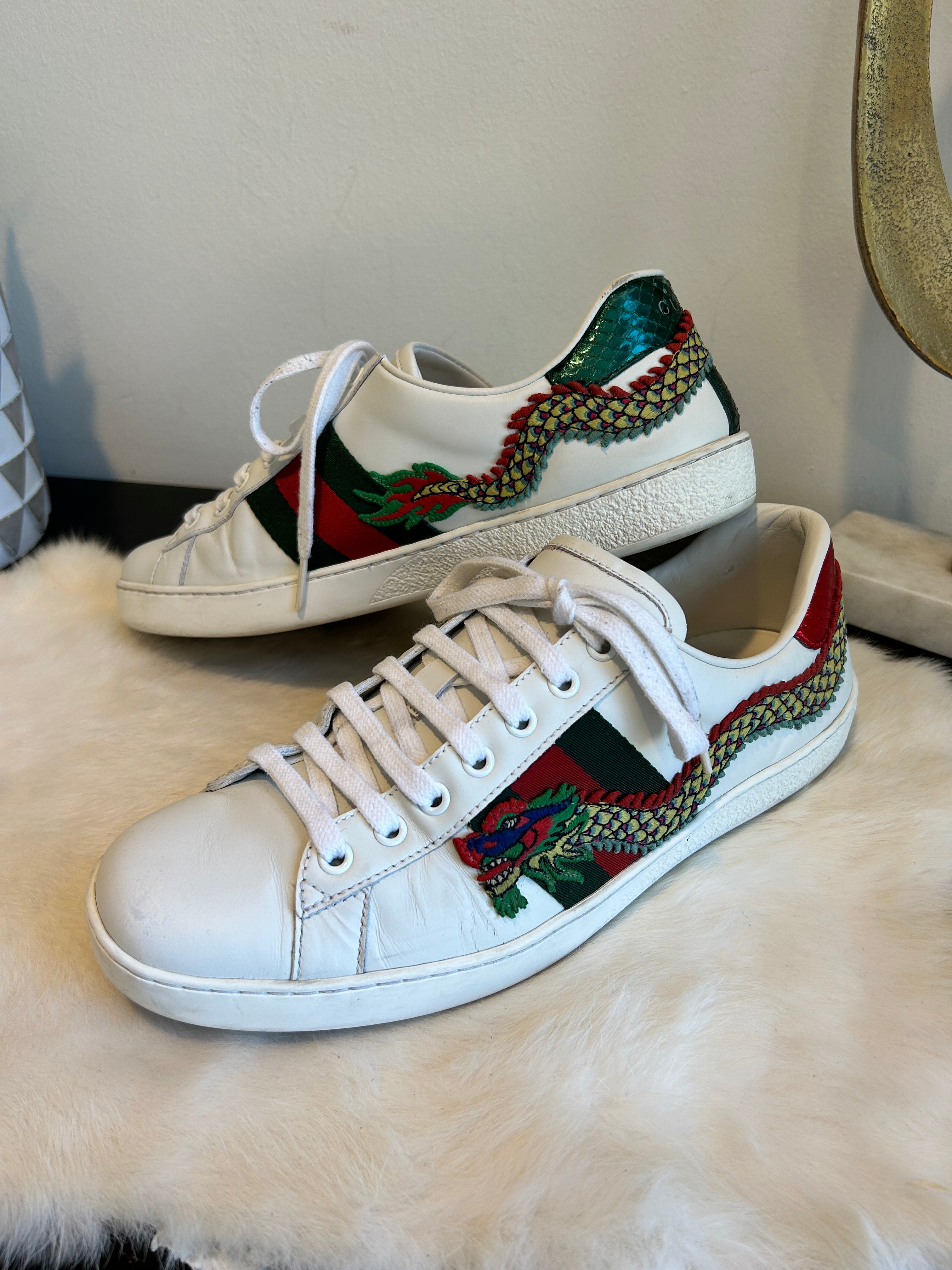 GUCCI Ace Dragons Sneakers Mens 7EU 40EU Ascherman Home