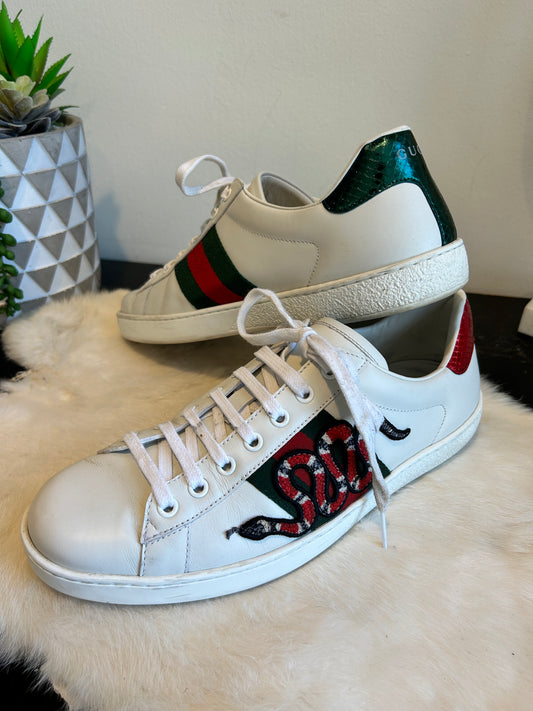 GUCCI Ace King Snake Sneakers Mens 8EU (41EU)